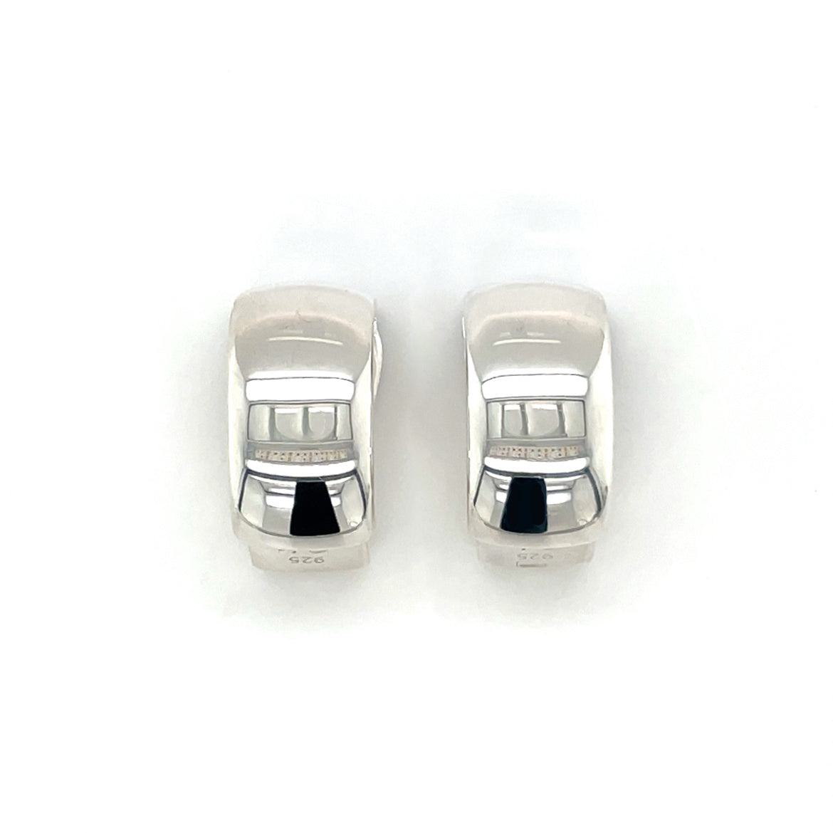 Silver Half-hoop Clip On Earrings