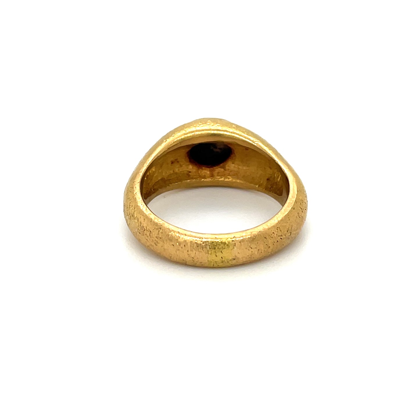 22ct Yellow Gold Black Opal Gypsy Ring