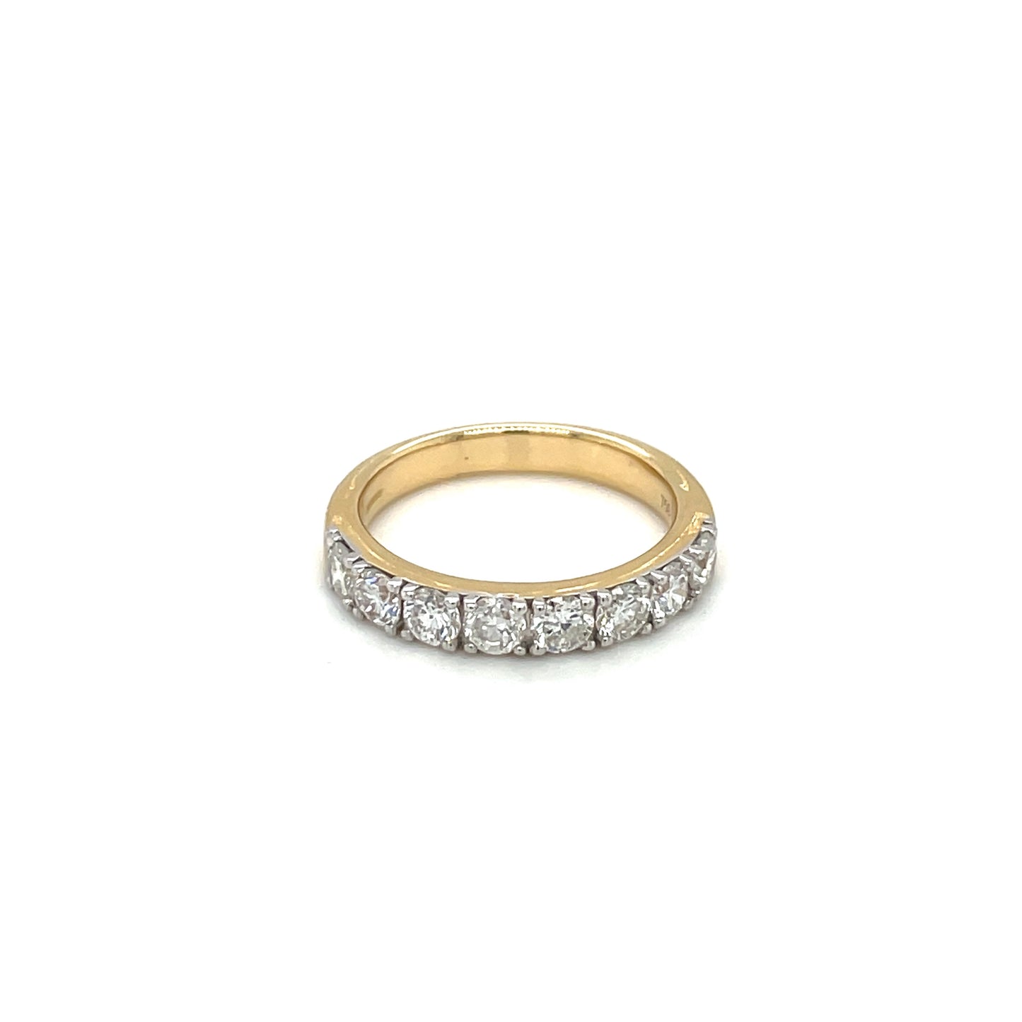 18ct Yellow Gold Diamond Half-set Eternity Ring