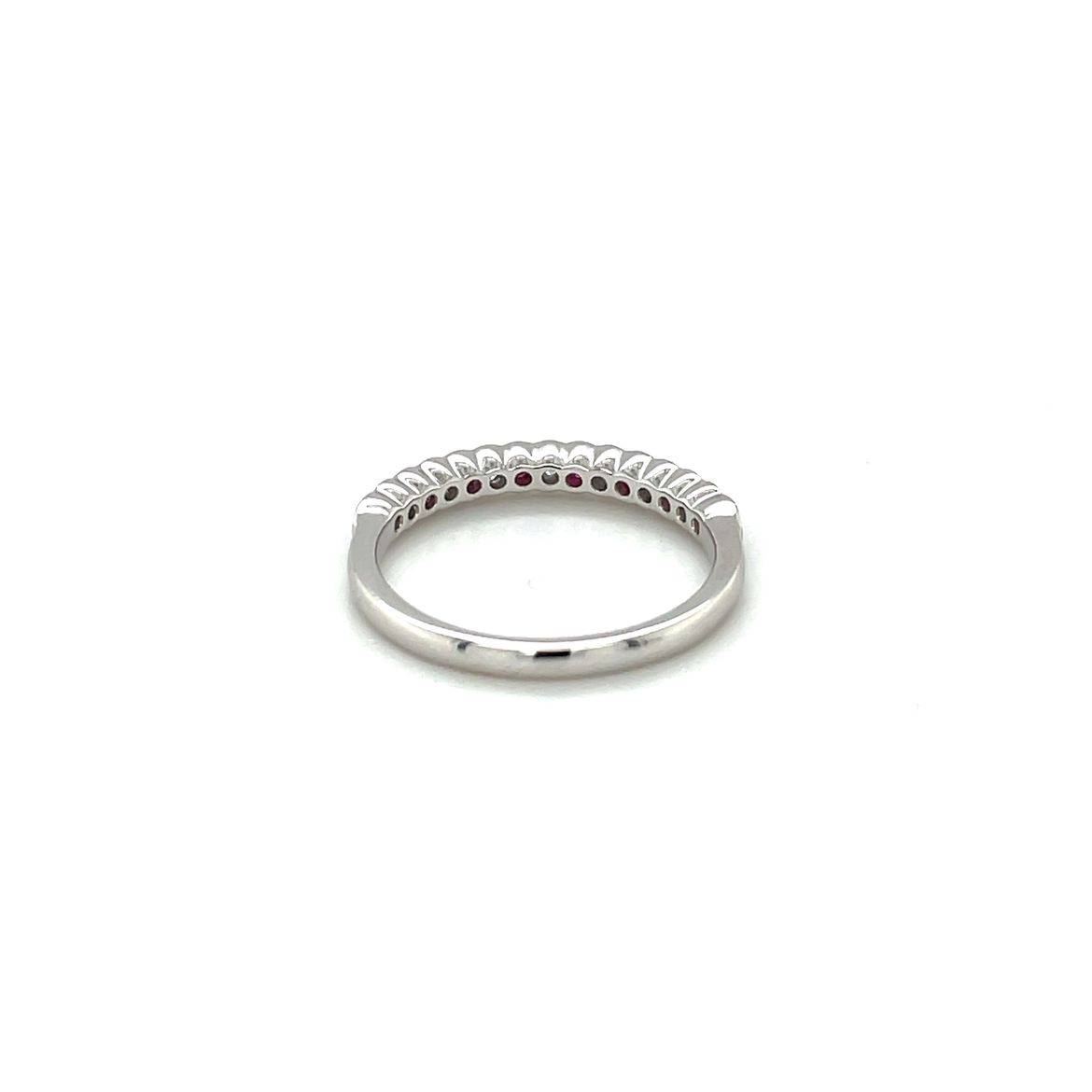 18ct White Gold Ruby & Diamond Eternity Ring
