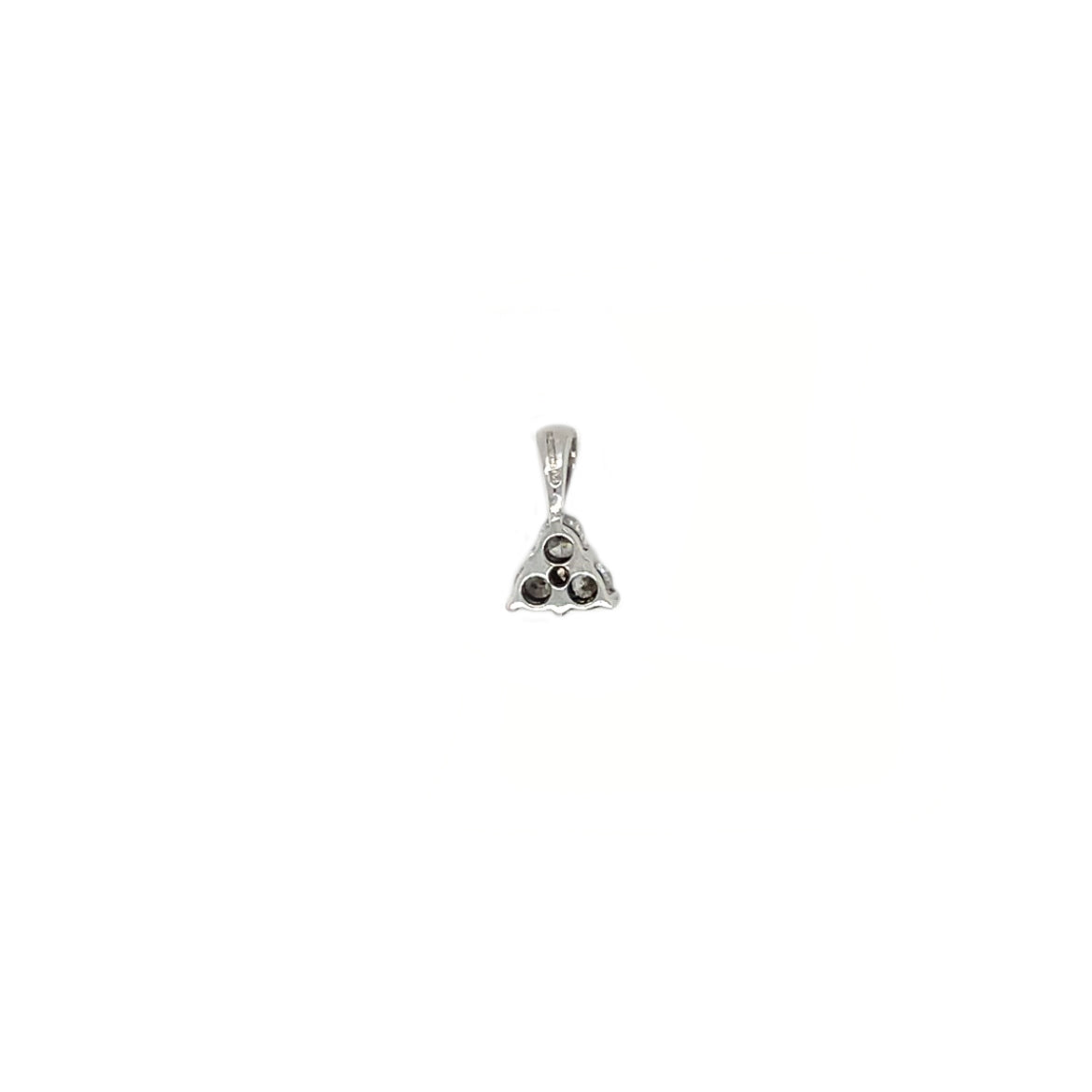 18ct White Gold Triangle Diamond Pendant