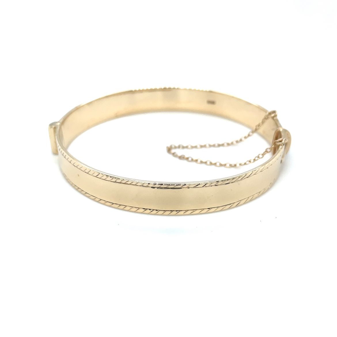 9ct Yellow Gold Hinged Bangle