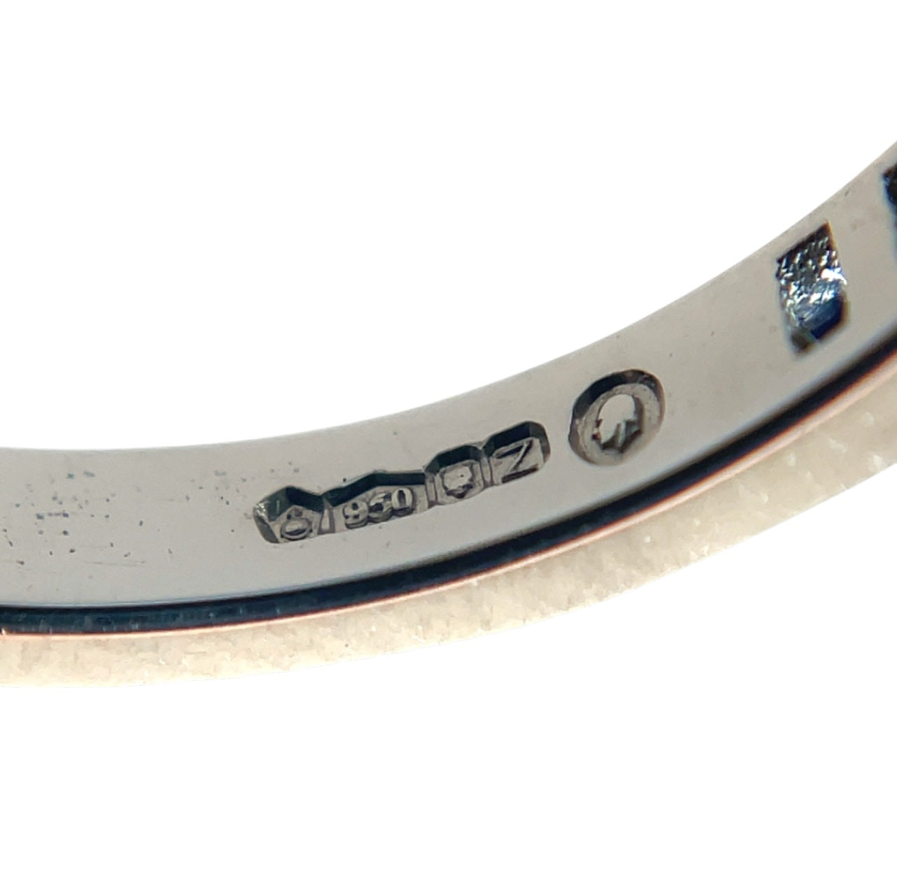 Platinum 3/4 Set Aquamarine Sapphire & Diamond 3/4 Set Eternity Ring (M)