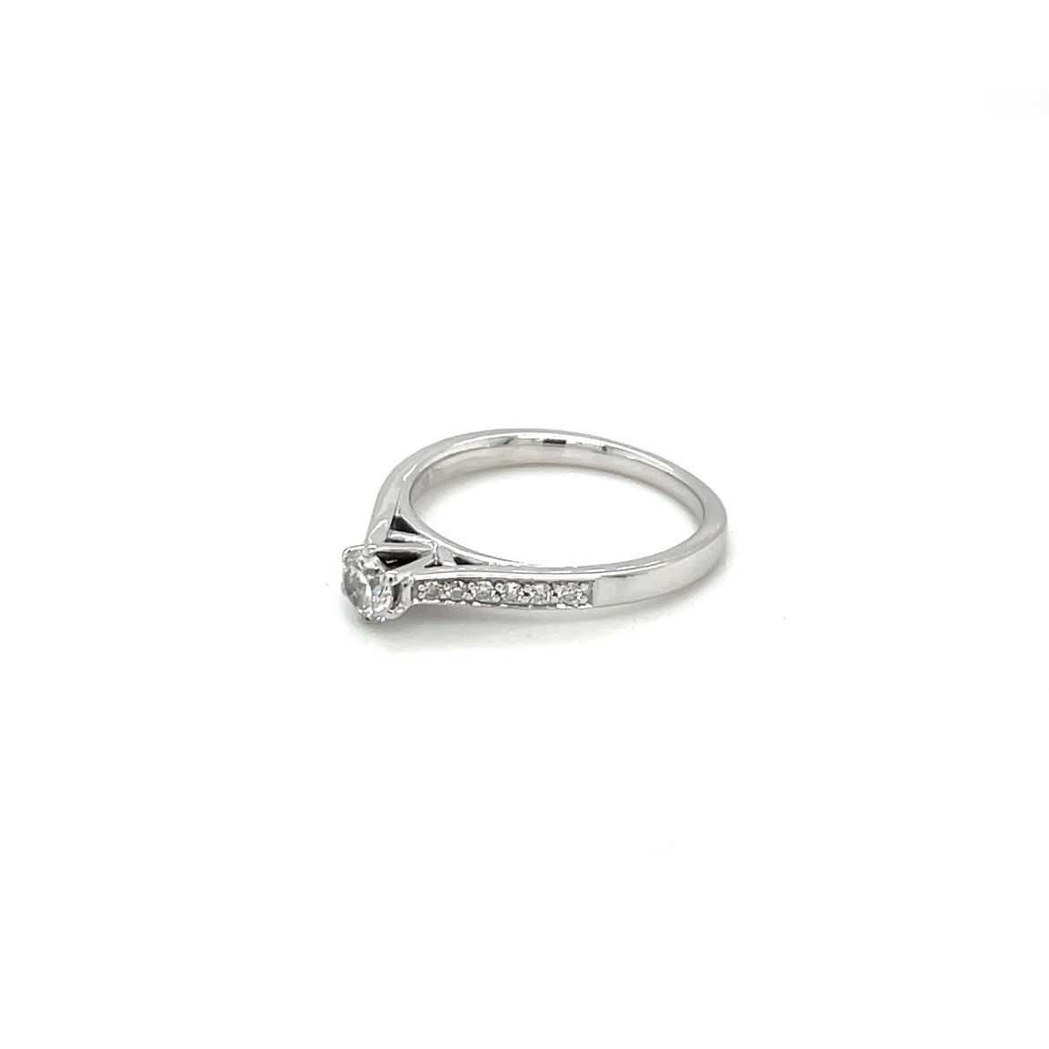 18ct White Gold Diamond Solitaire Ring (I1/2)