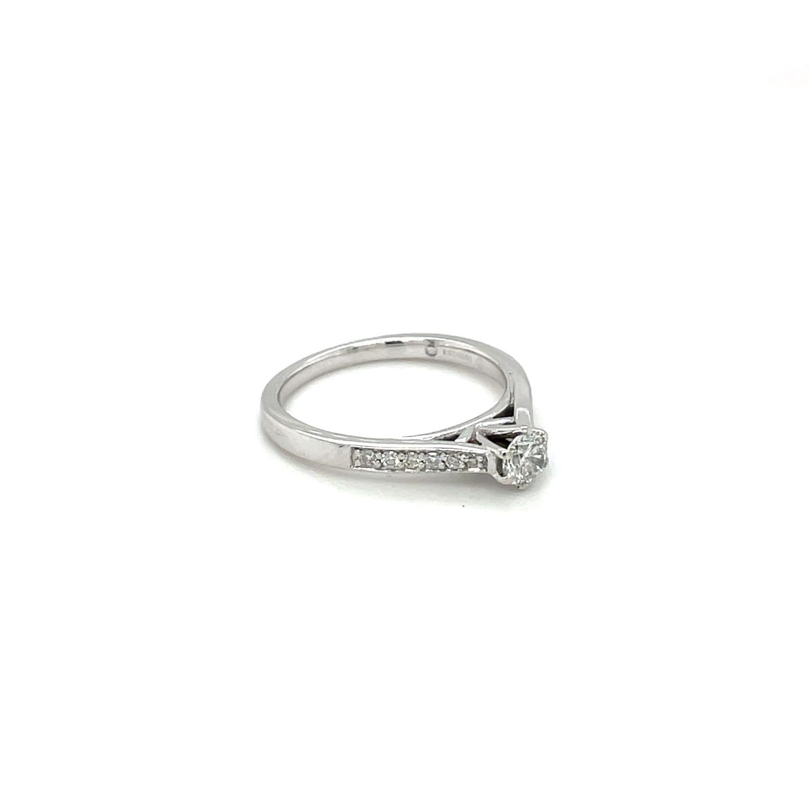 18ct White Gold Diamond Solitaire Ring (I1/2)