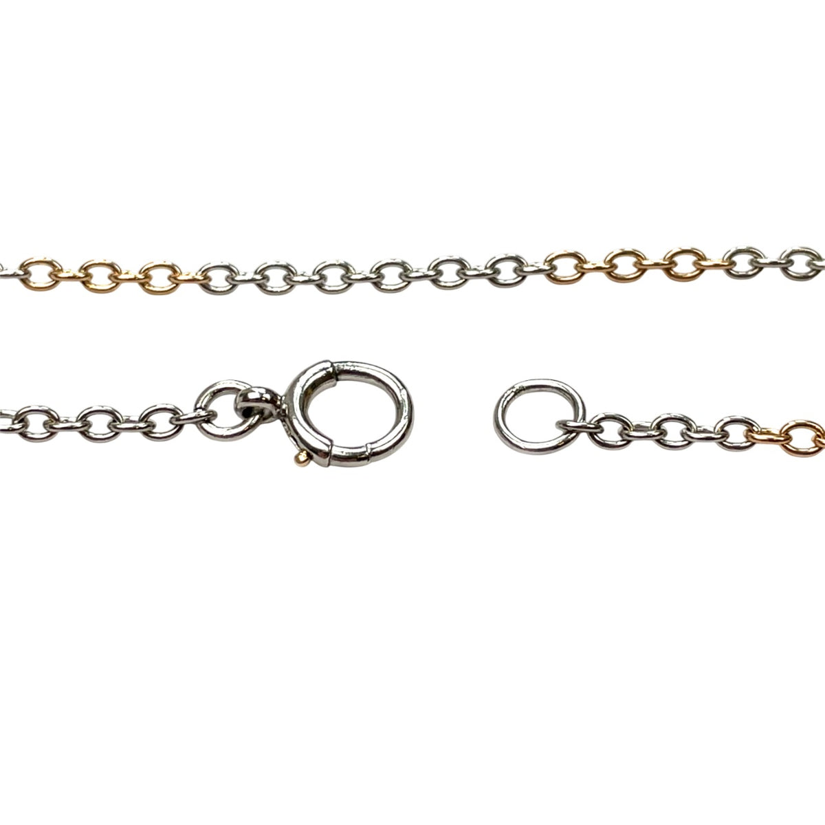 Platinum & 18ct Rose Gold Oval Link Chain (26")