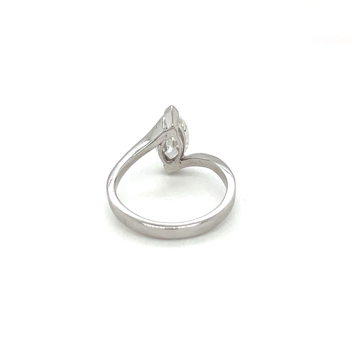 White Gold Marquise Diamond Solitaire Ring