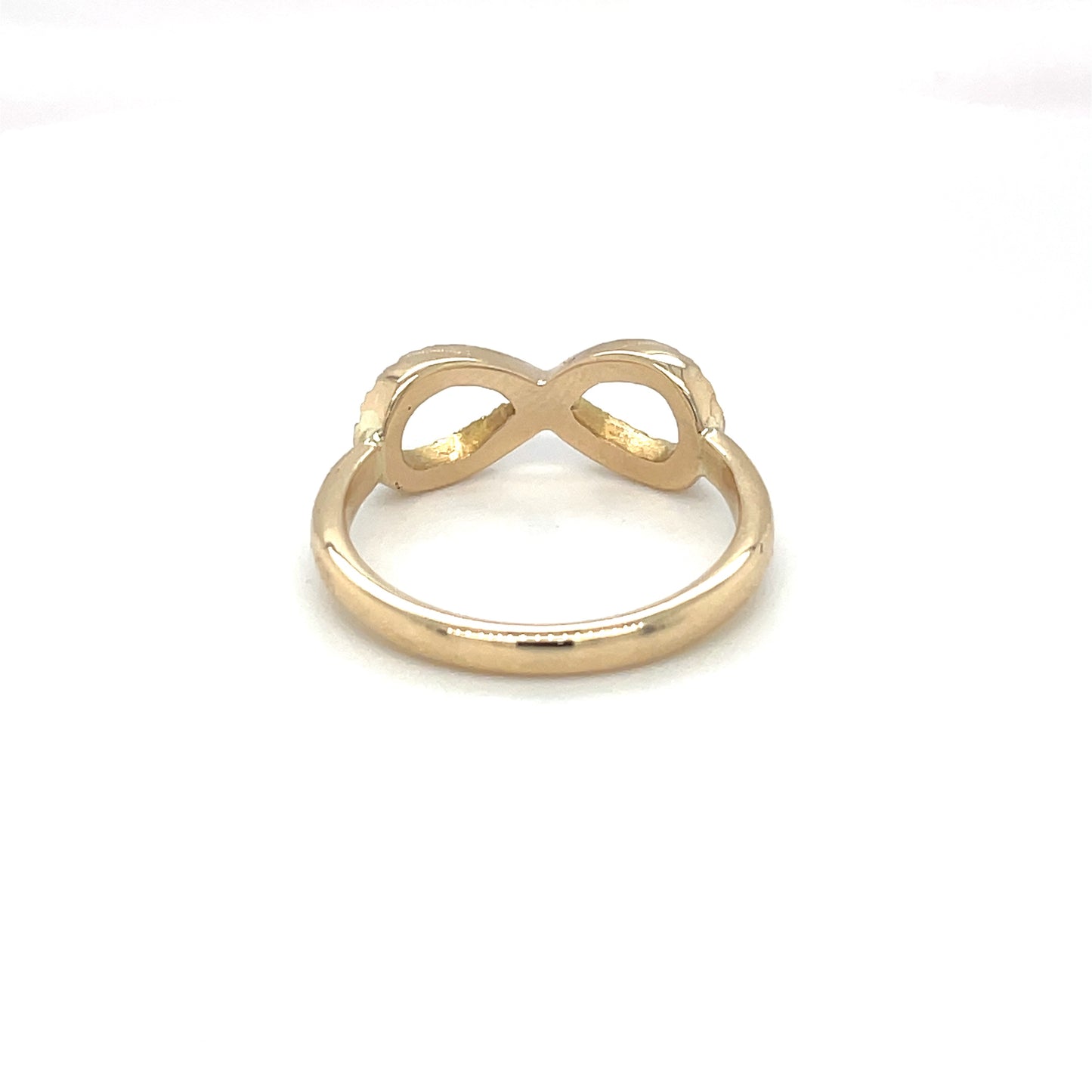 9ct Yellow Gold Diamond Infinity Ring