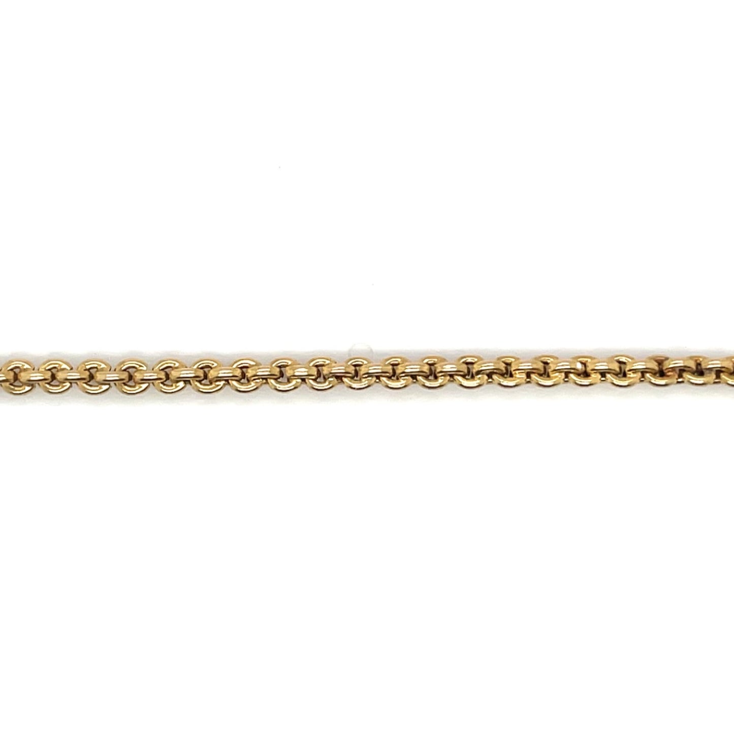 Long 15ct Yellow Gold Round Belcher Chain
