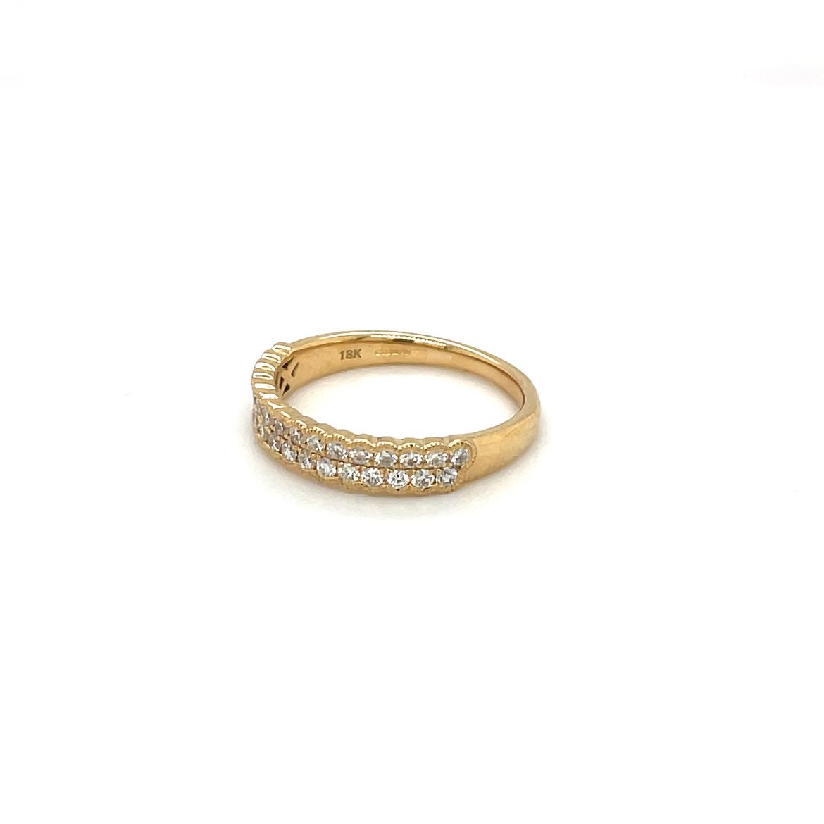 18ct Yellow Gold Double Row Diamond Eternity Ring