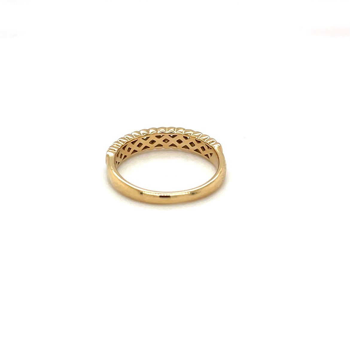 18ct Yellow Gold Double Row Diamond Eternity Ring