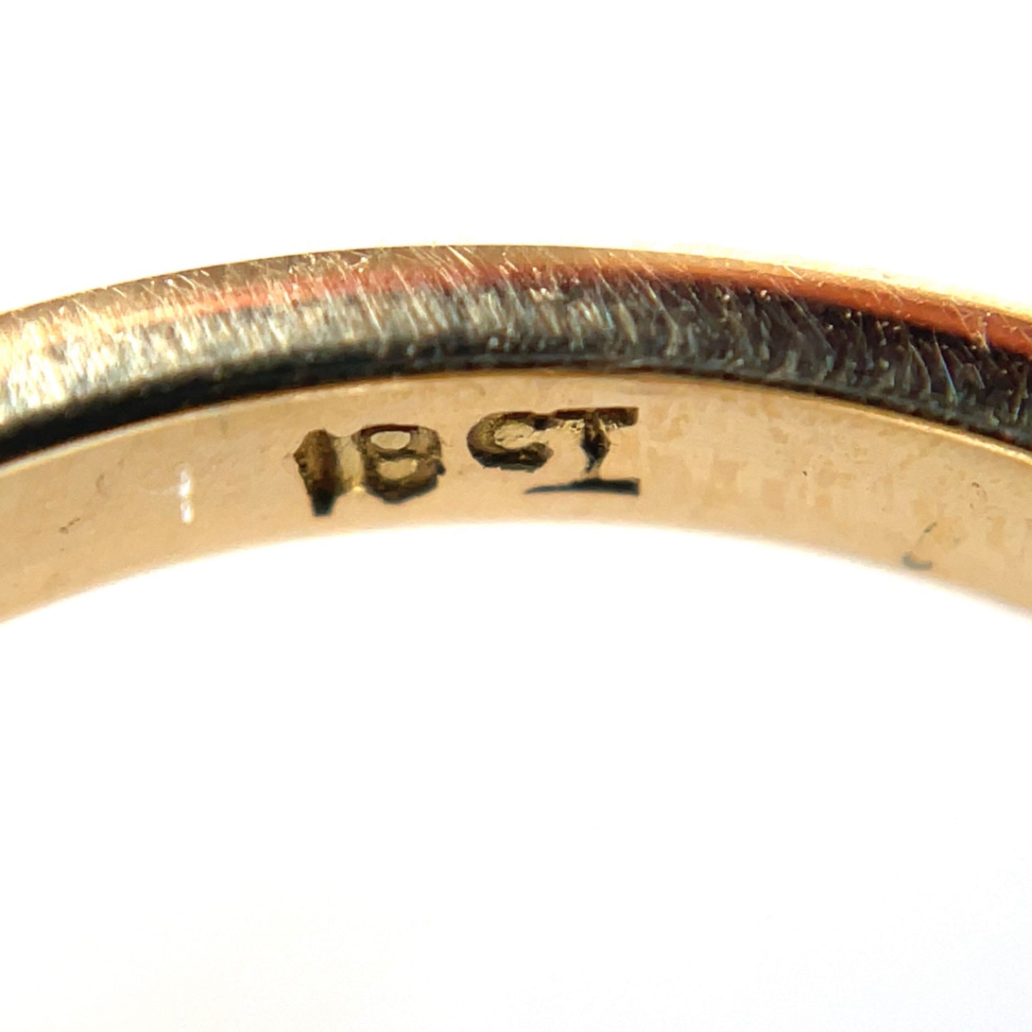 18ct Yellow & White Sapphire & Diamond Cluster Ring (R)