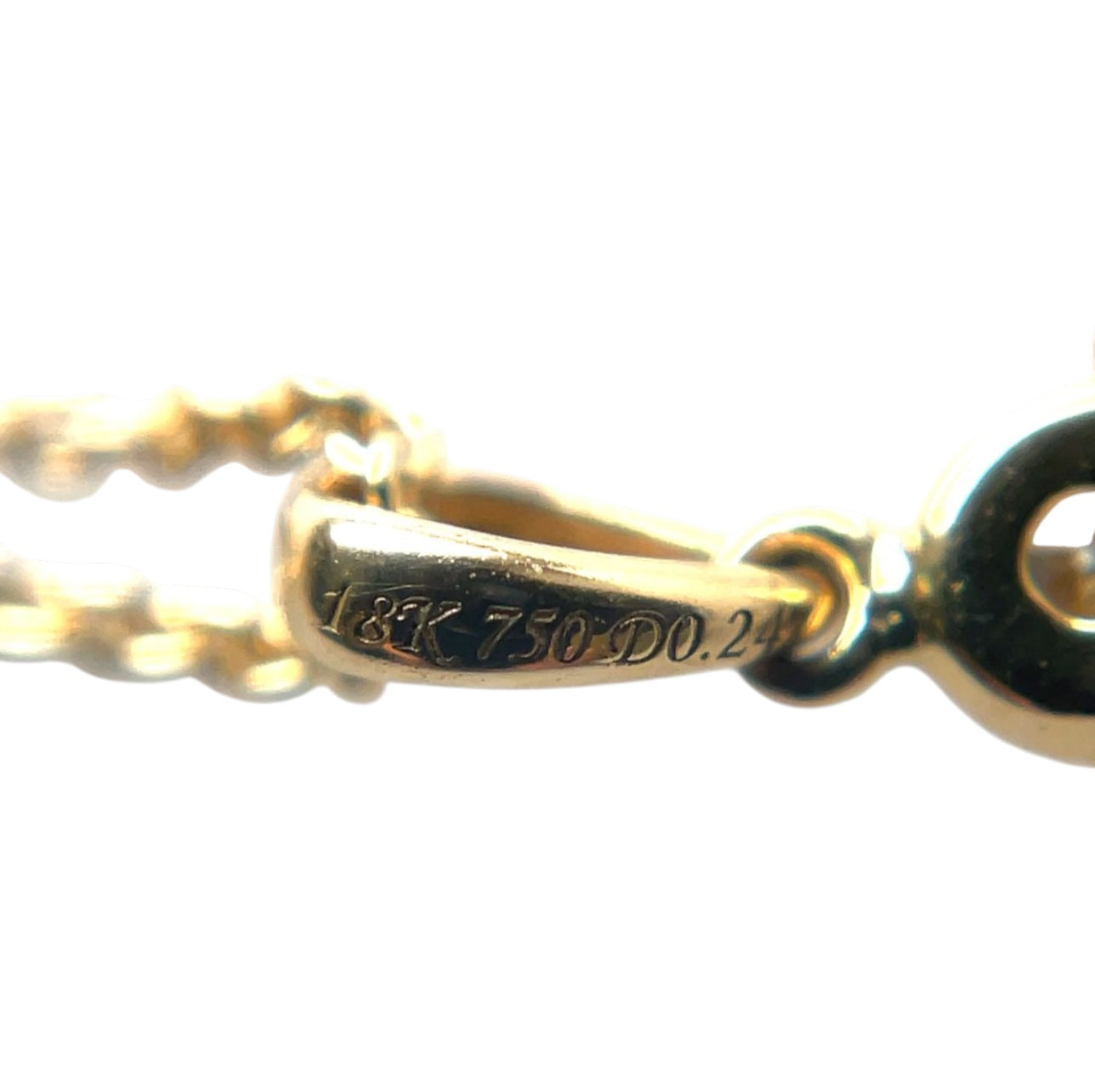 18ct Yellow Gold Diamond Clover Cluster Pendant & Chain (16-18")