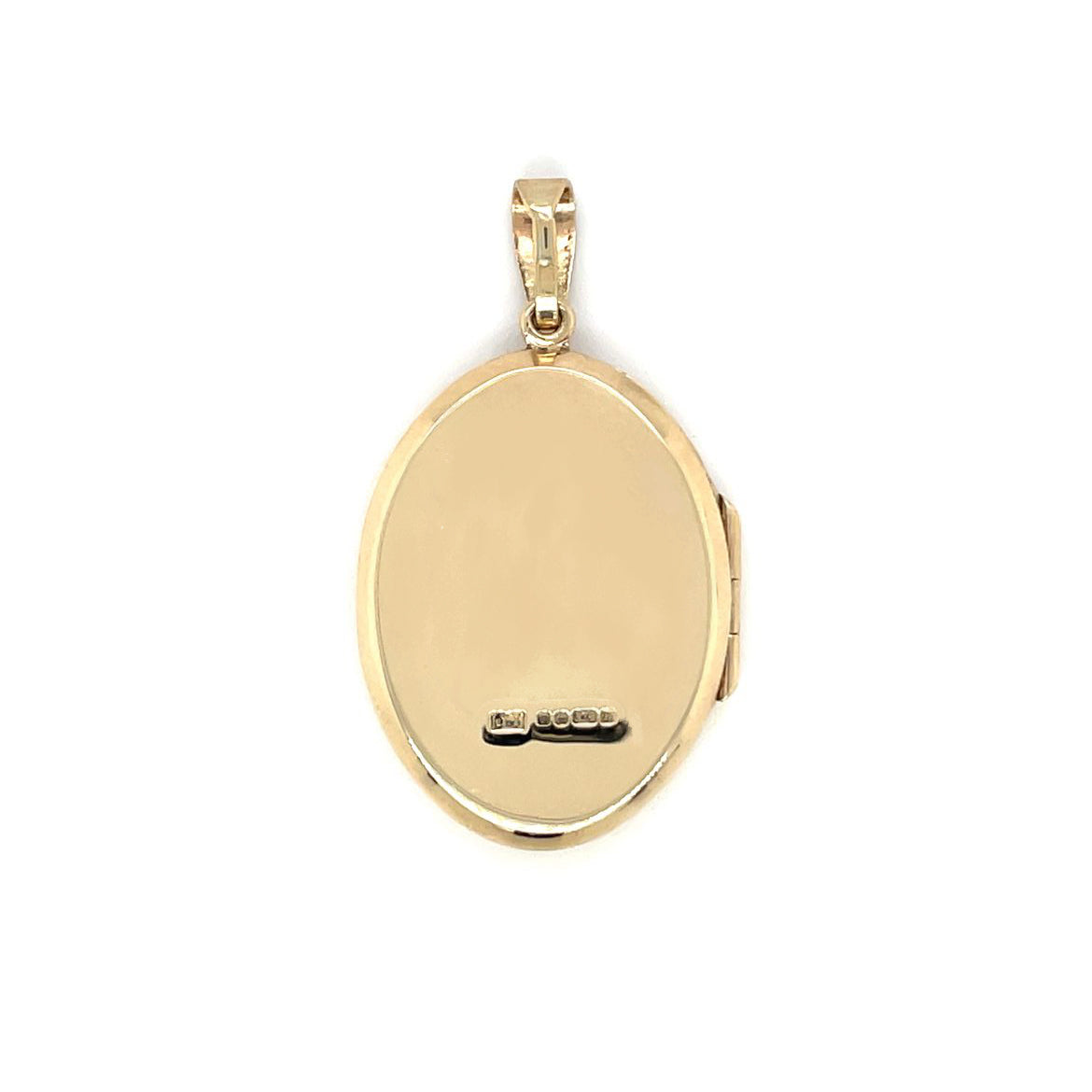 9ct Yellow Gold Engraved Oval Locket