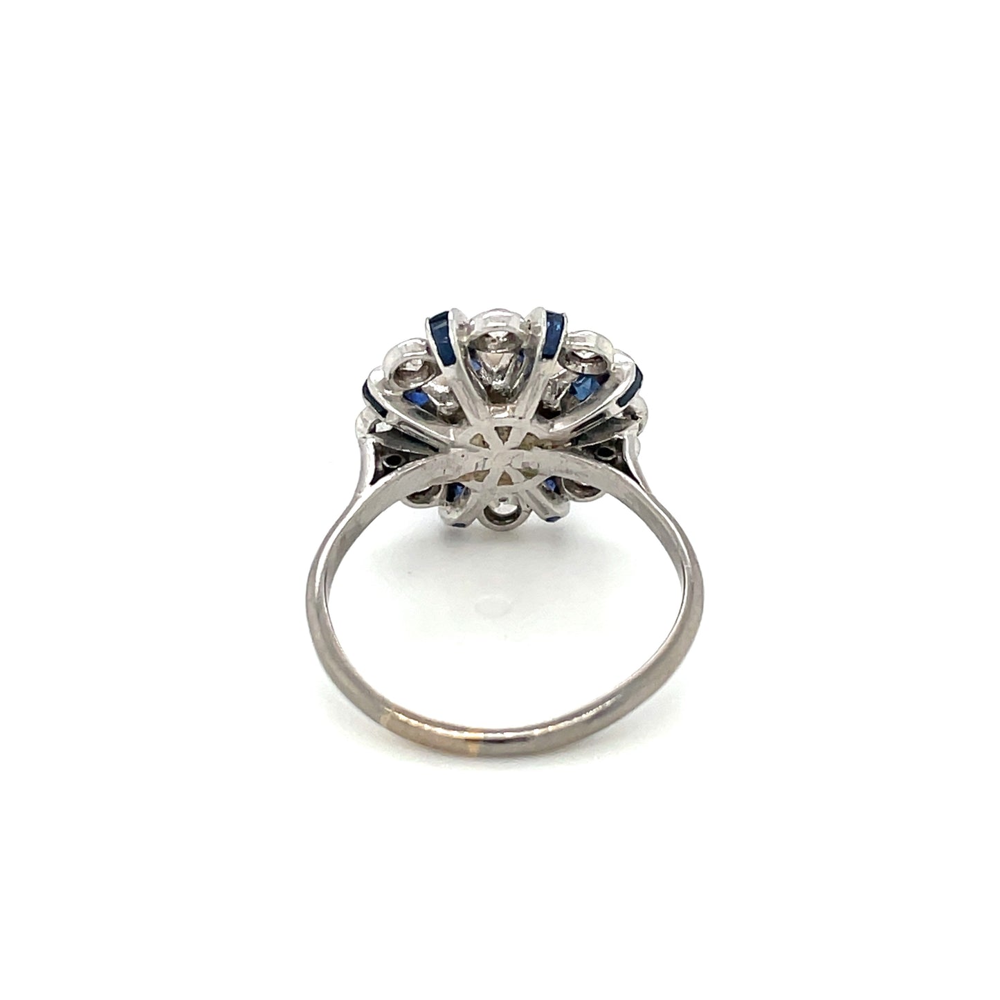 Pearl, Sapphire & Diamond Flower Cluster Ring