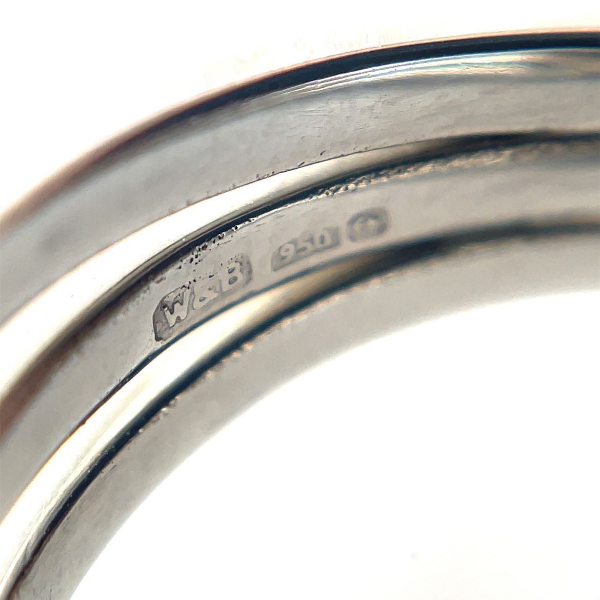 Platinum Wide Diamond Bubble Ring