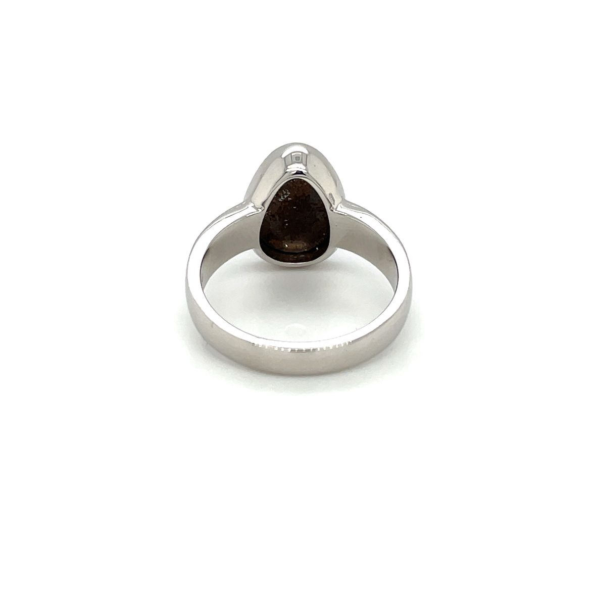 Silver Freeform Doublet Opal Ring