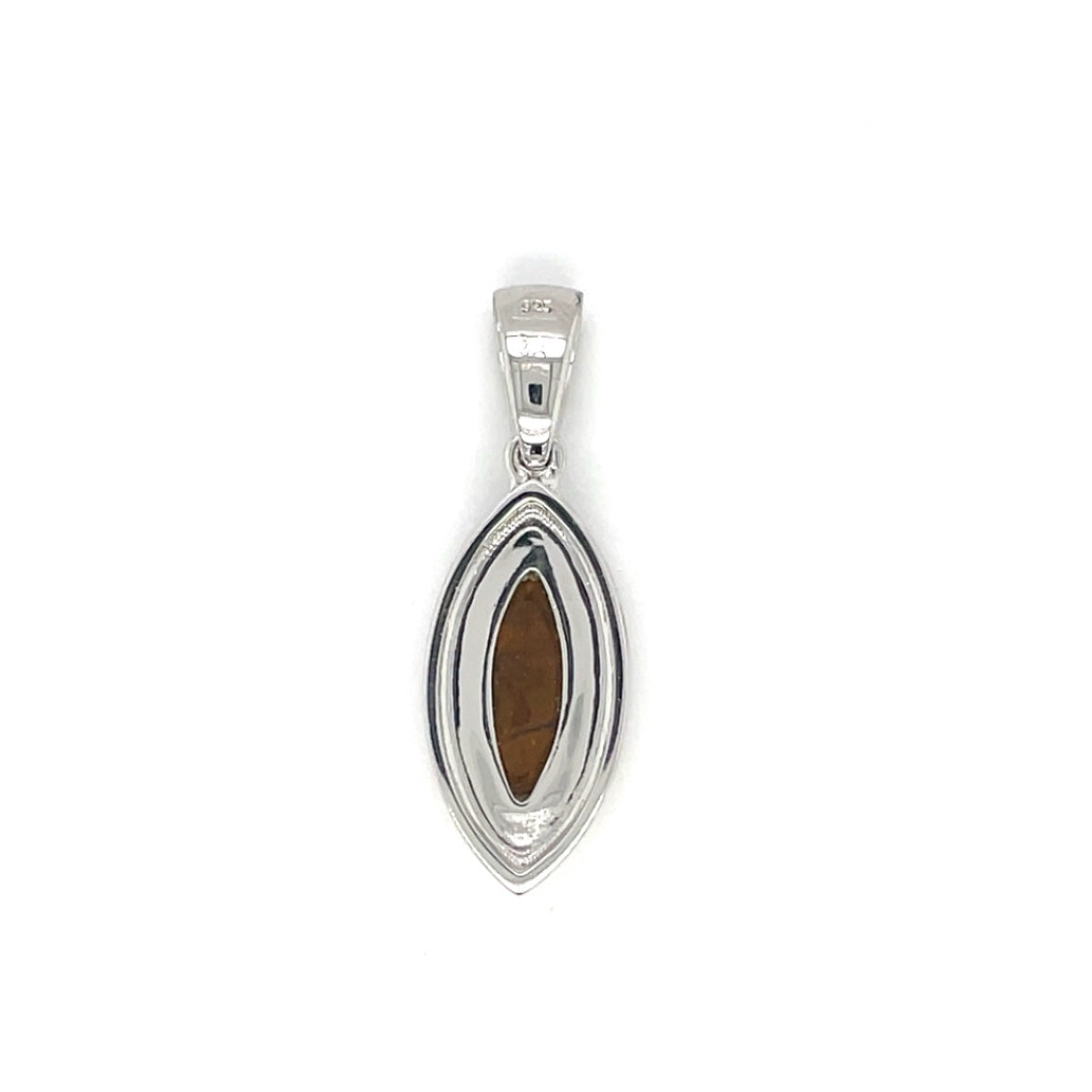 Silver Opal Winton Freeform Marquise Pendant