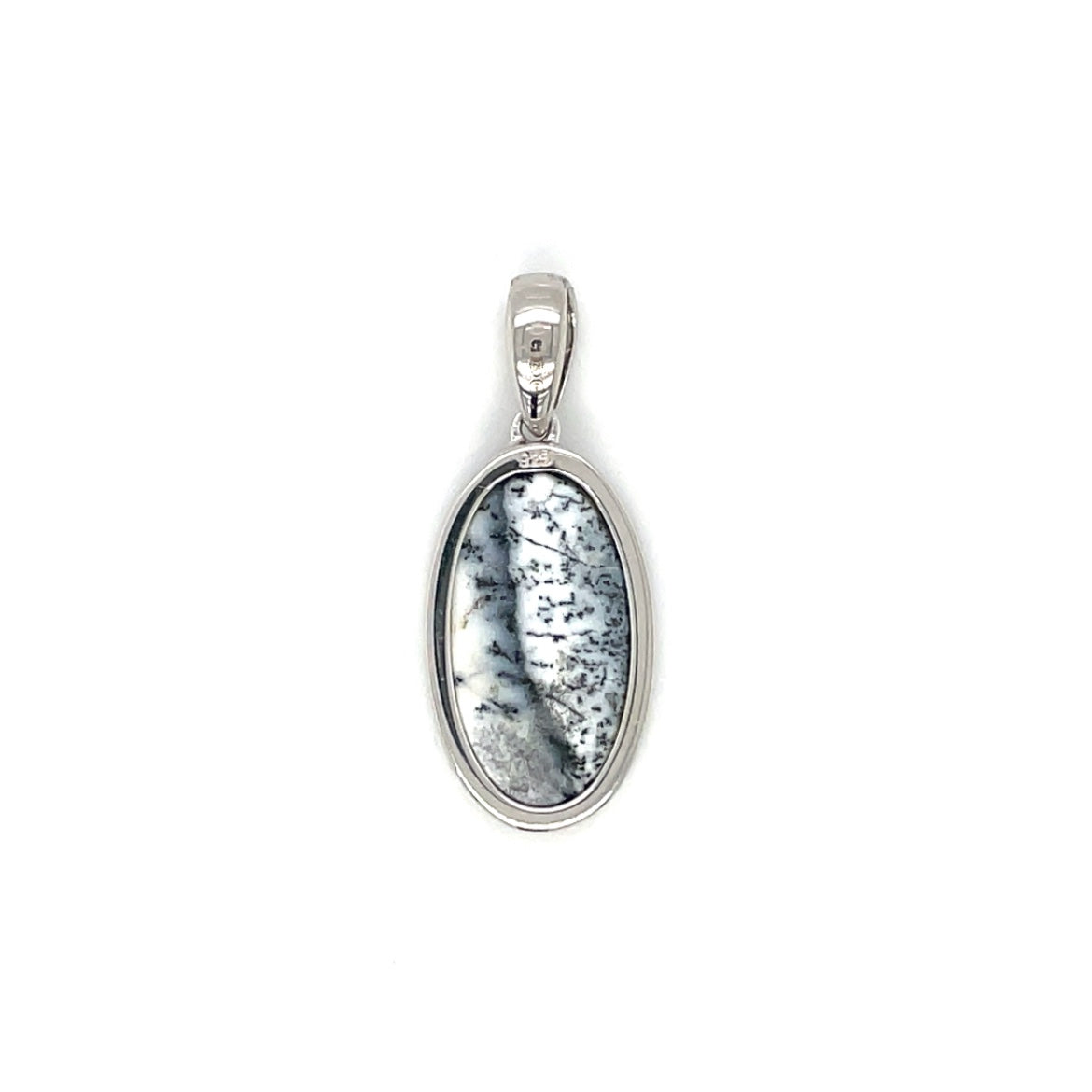 Silver Dendritic Opal Pendant