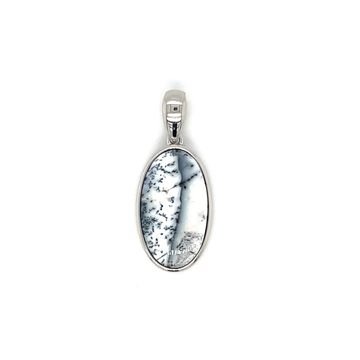 Silver Dendritic Opal Pendant