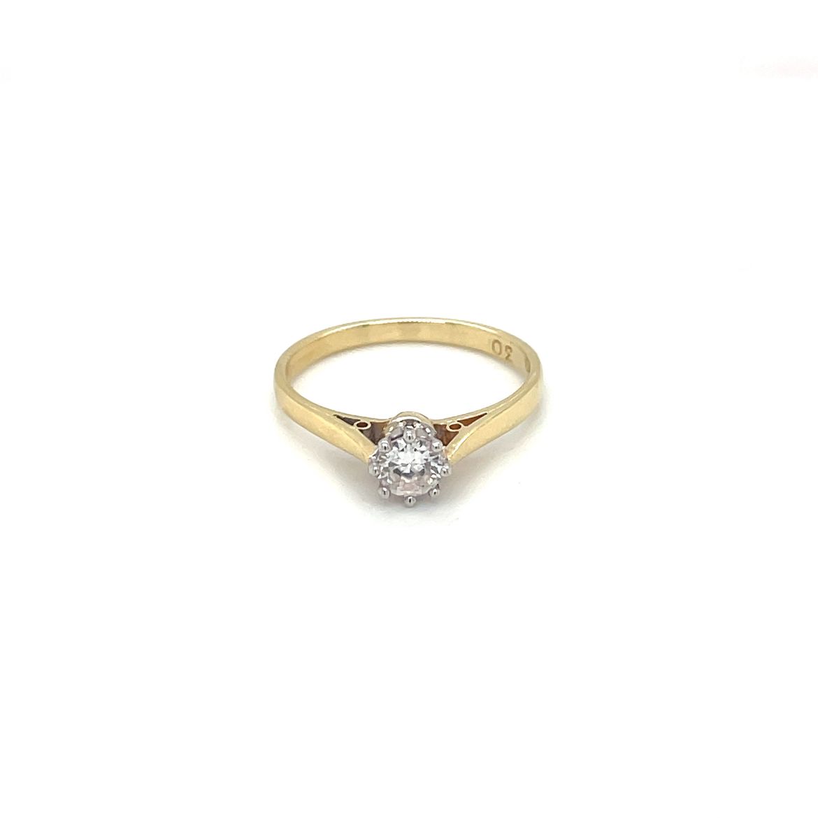 18ct Yellow Gold Diamond Solitaire Ring