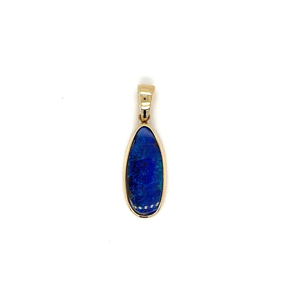 9ct Yellow Gold Winton Boulder Opal Pendant