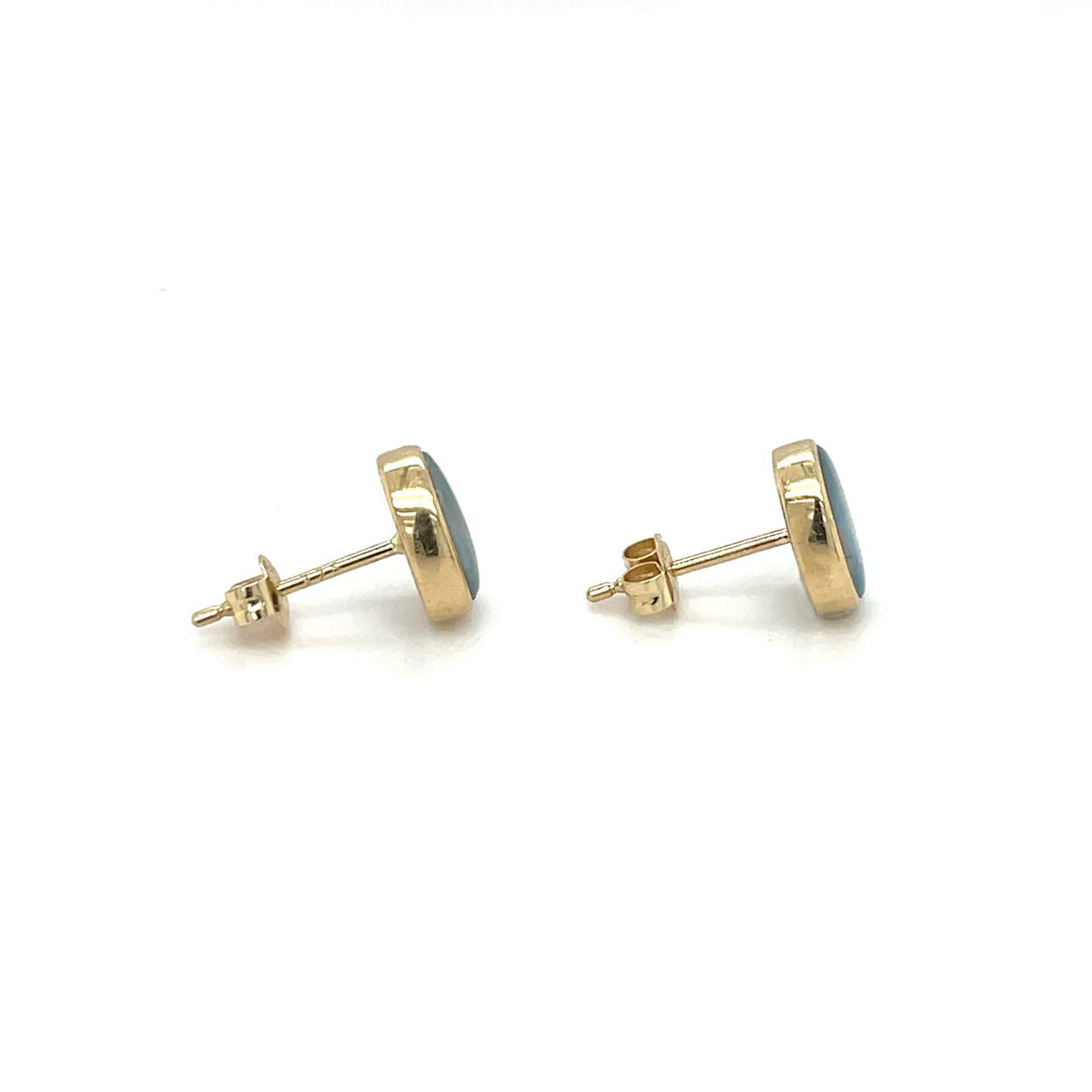 9ct Yellow Gold Doublet Opal Stud Earrings