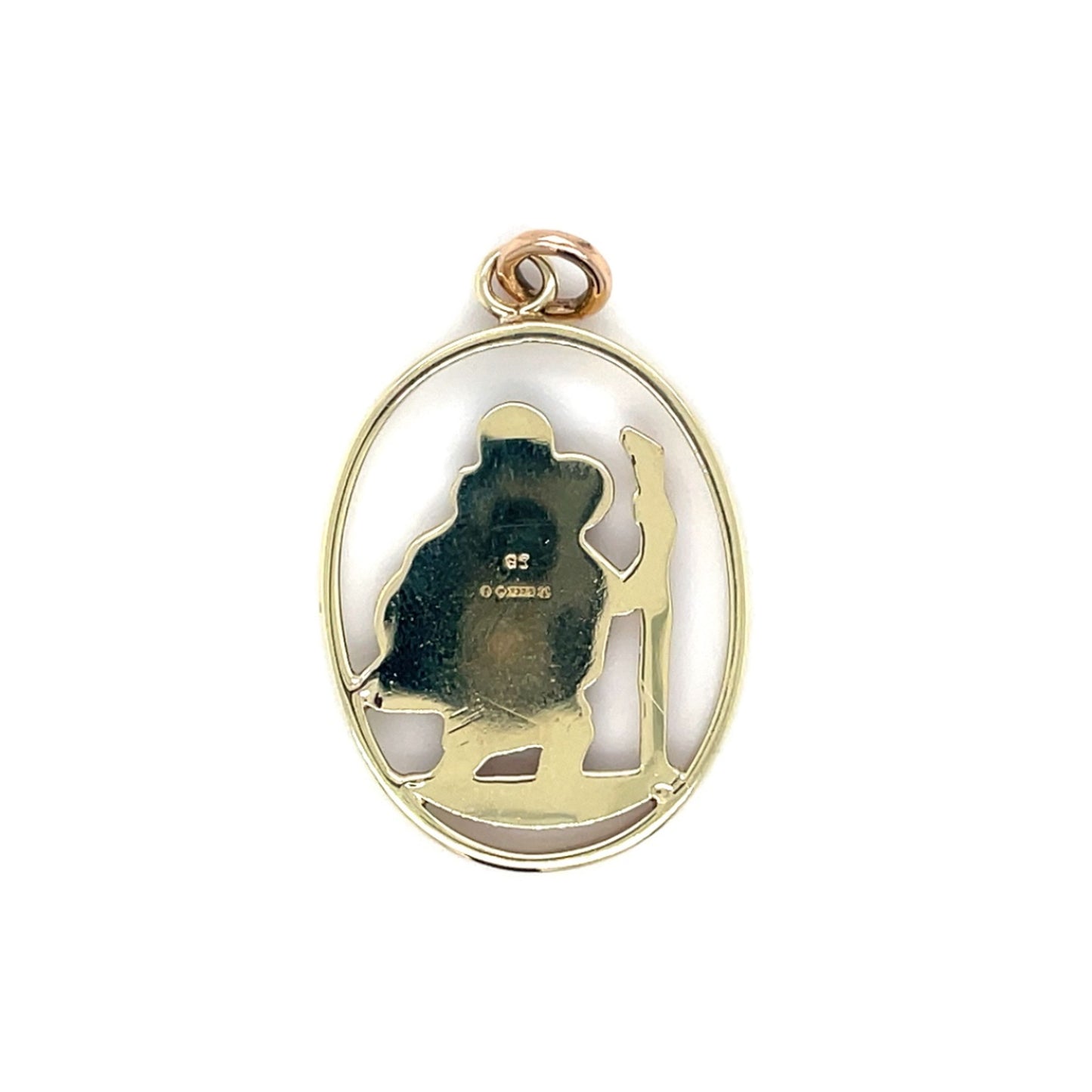 9ct Yellow Gold St Christopher Pendant