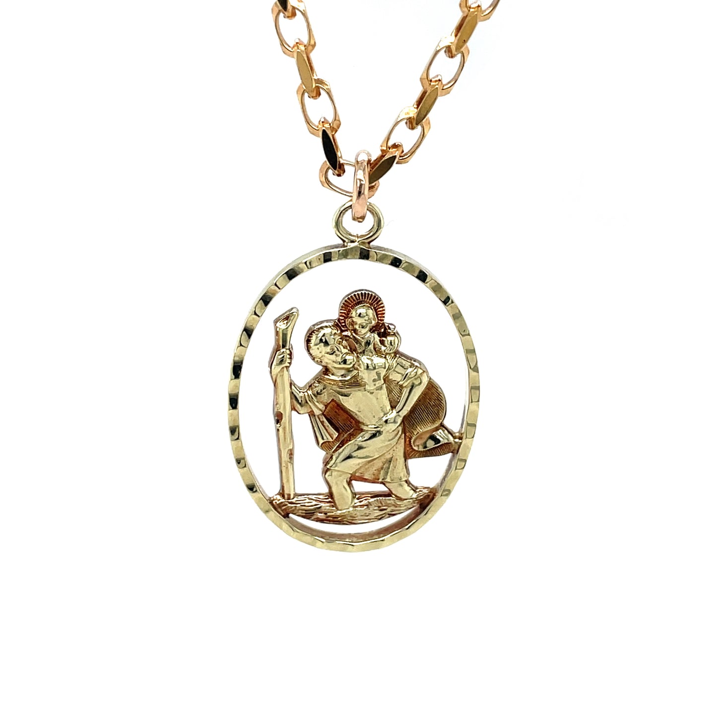 9ct Yellow Gold St Christopher Pendant