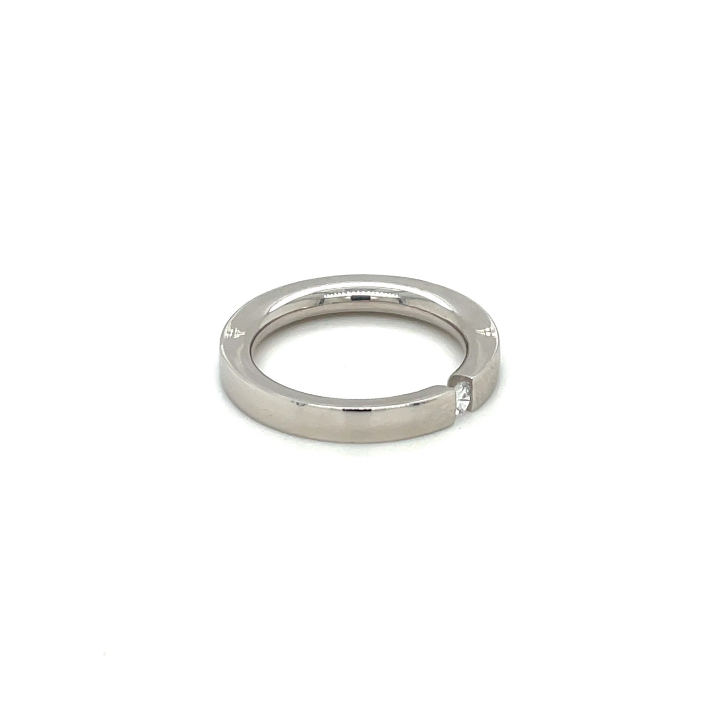 Platinum 'Tension' Diamond Solitaire Ring