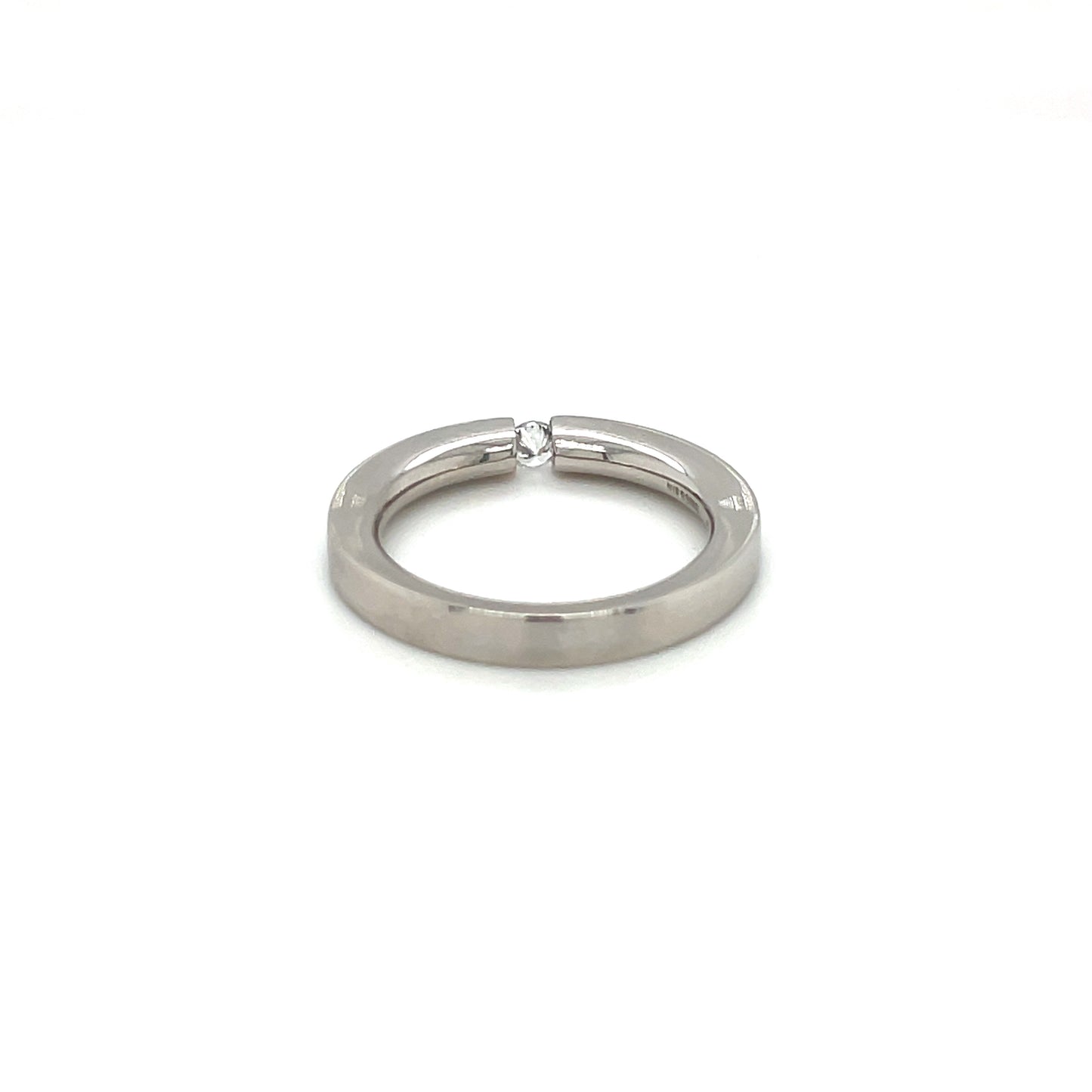 Platinum 'Tension' Diamond Solitaire Ring