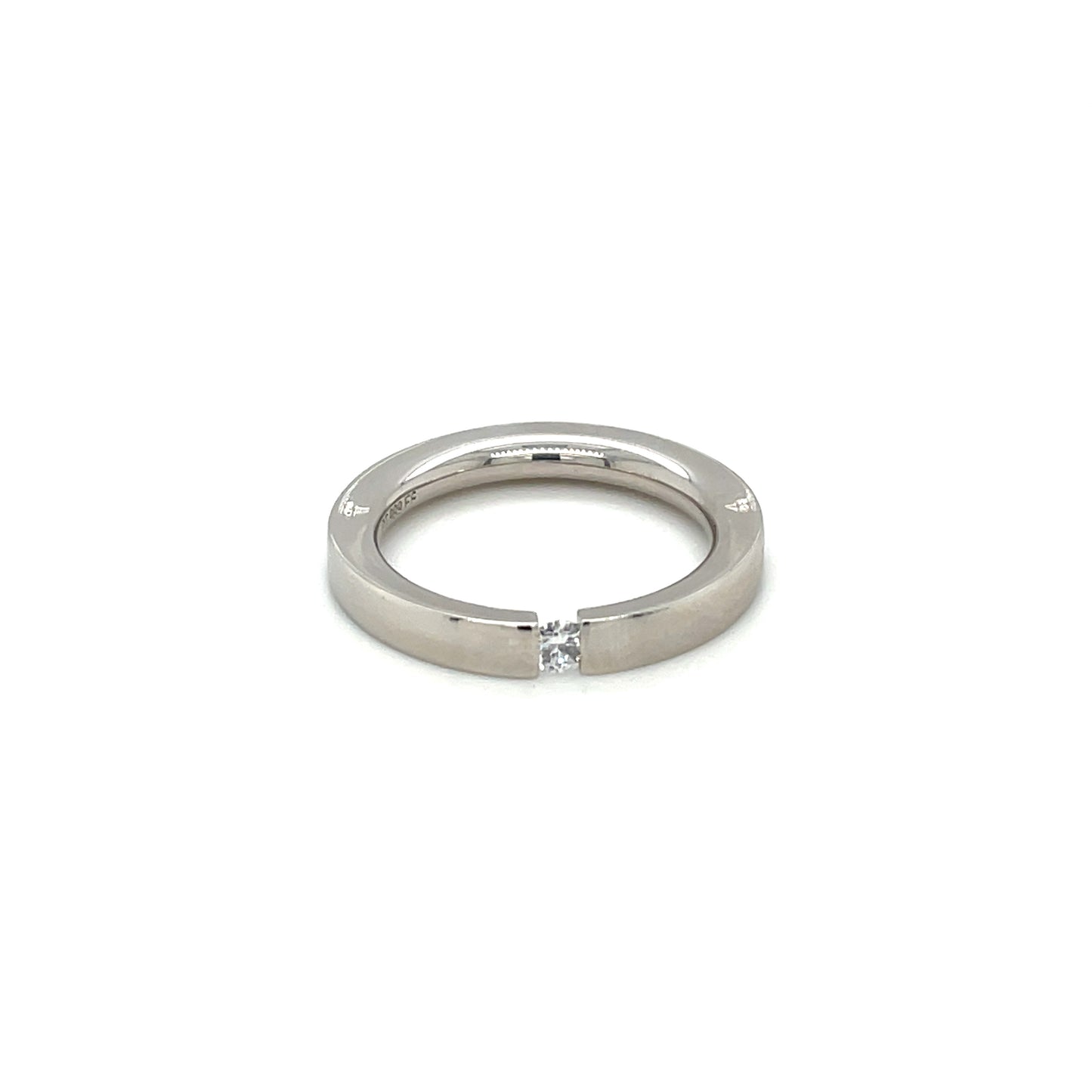 Platinum 'Tension' Diamond Solitaire Ring