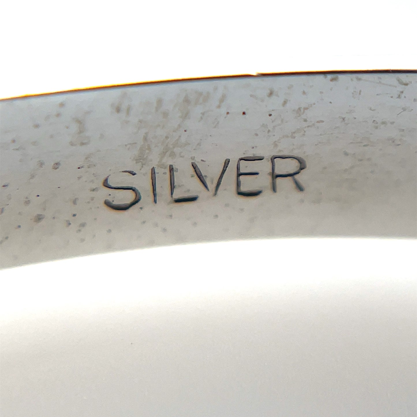 Silver Engine-Turned Christening Bangle