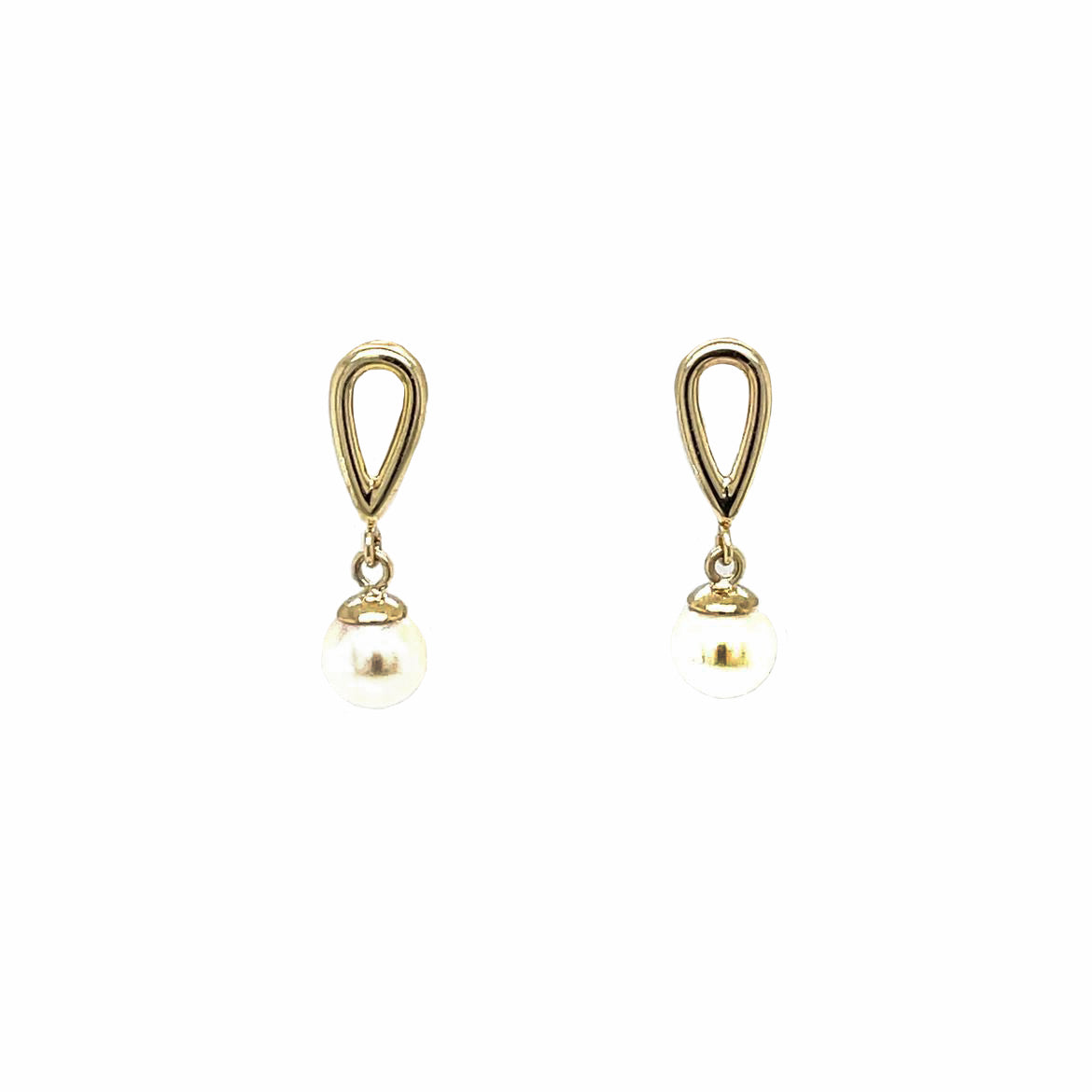 9ct Yellow Gold Freshwater Pearl Drop Earrings