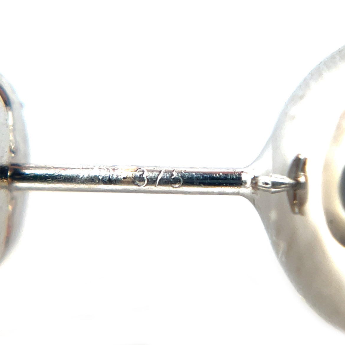9ct White Gold Polished Ball Stud Earrings (8mm)