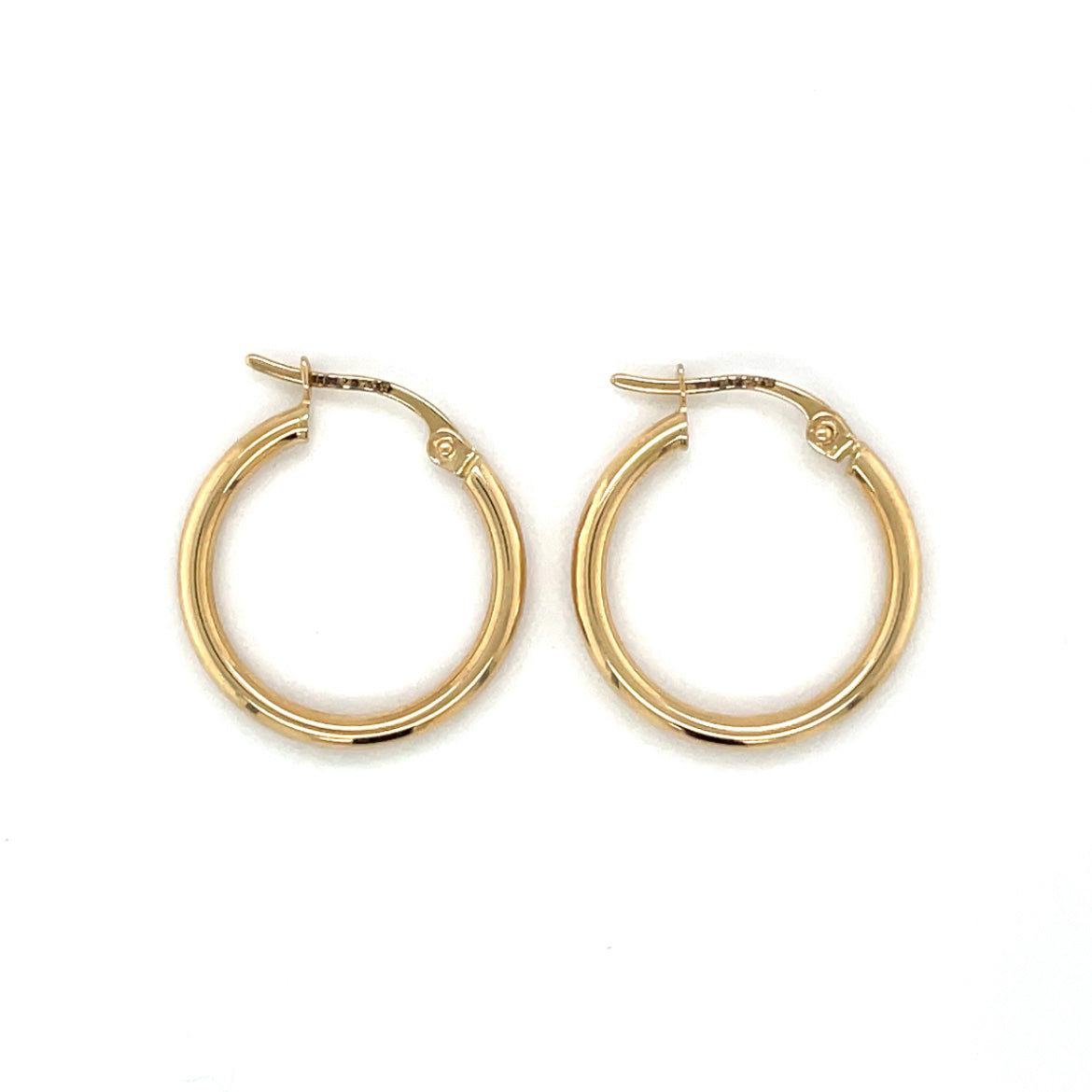 18ct Yellow Gold Thin Hoop Earrings (19mm)