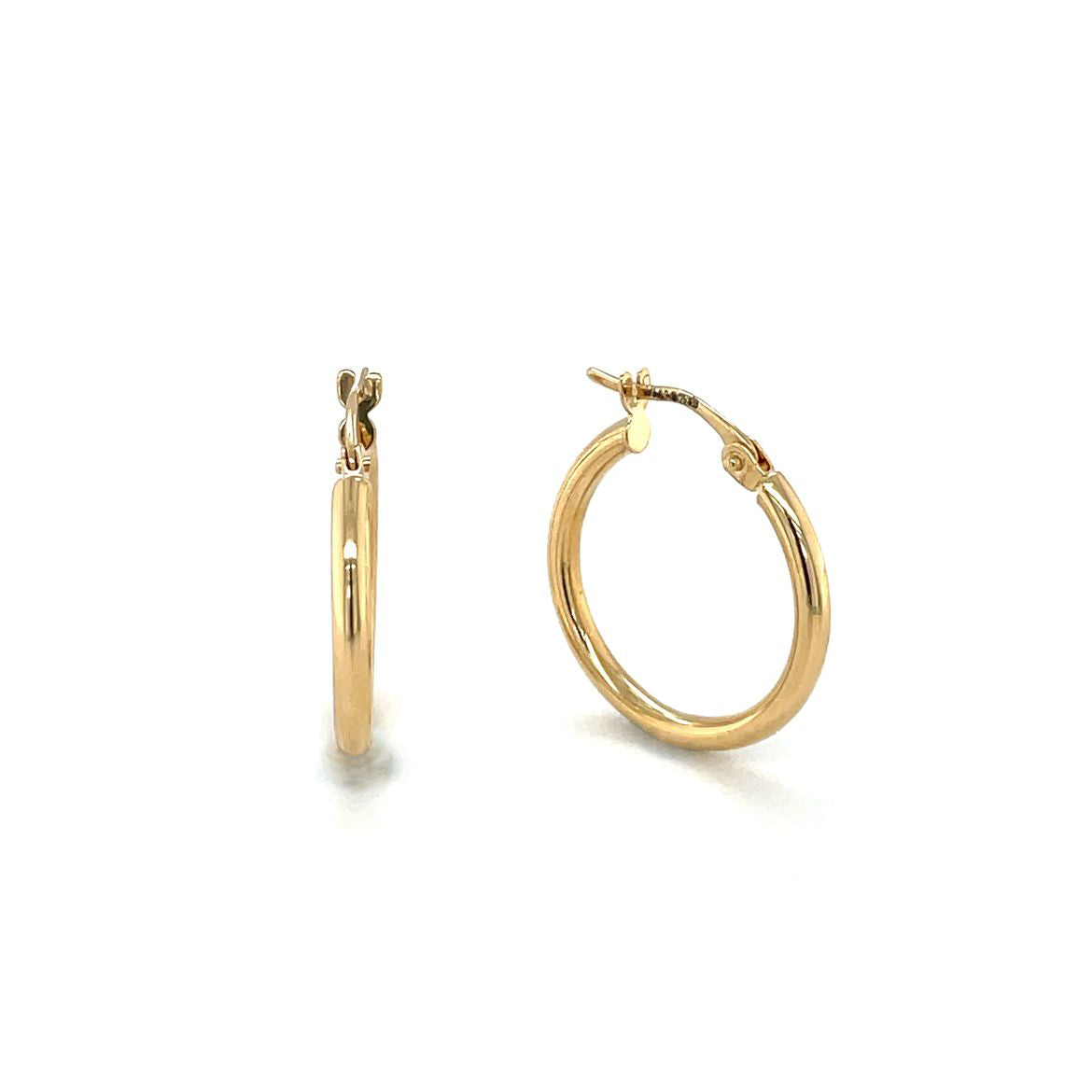 18ct Yellow Gold Thin Hoop Earrings (19mm)