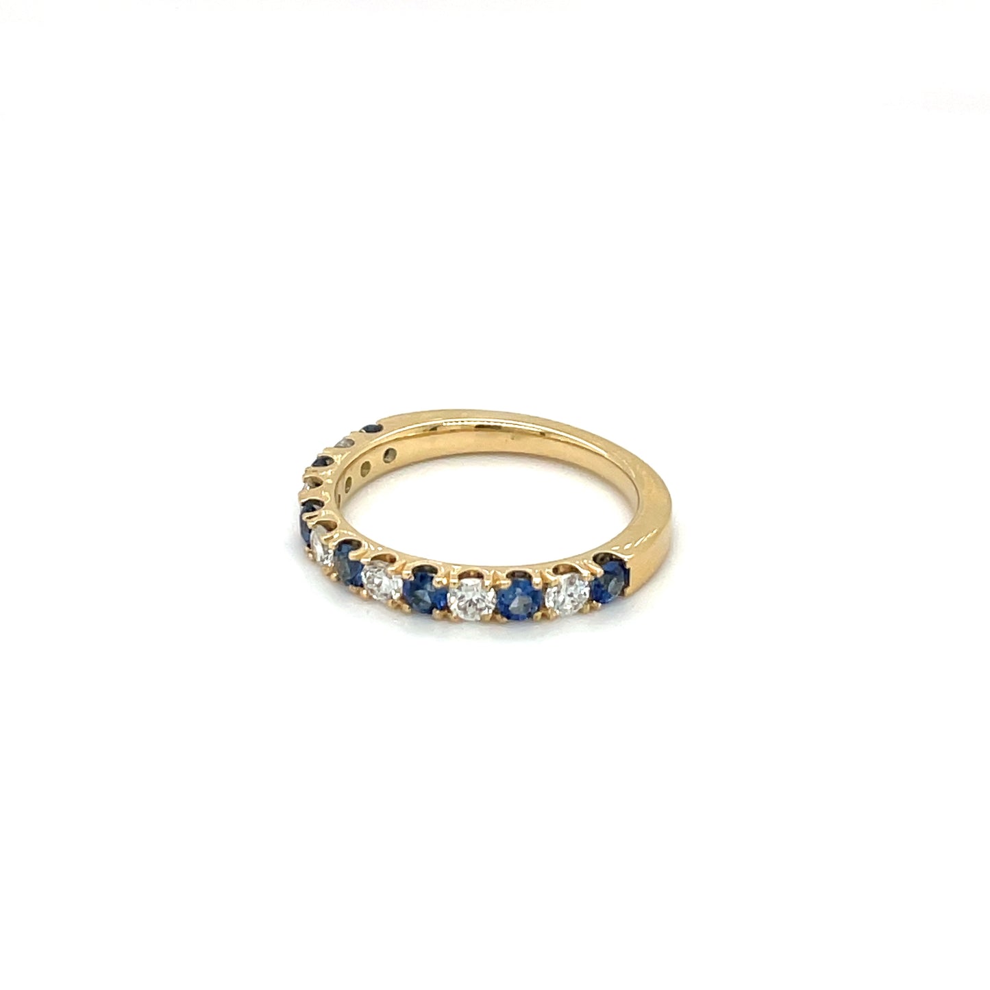 18ct Yellow Gold Sapphire & Diamond Eternity Ring