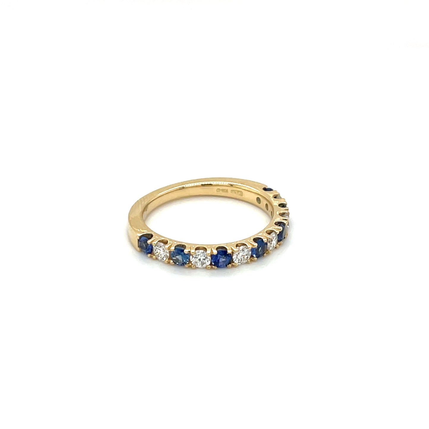 18ct Yellow Gold Sapphire & Diamond Eternity Ring