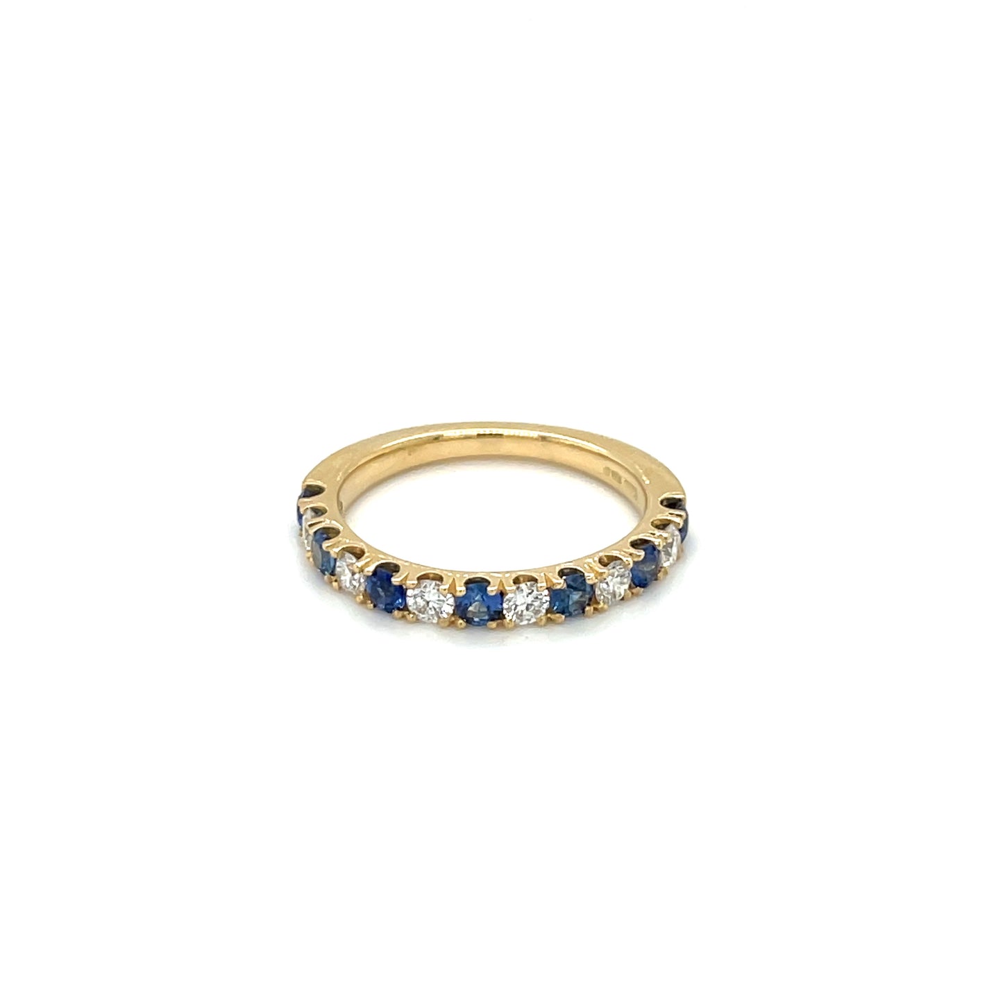 18ct Yellow Gold Sapphire & Diamond Eternity Ring