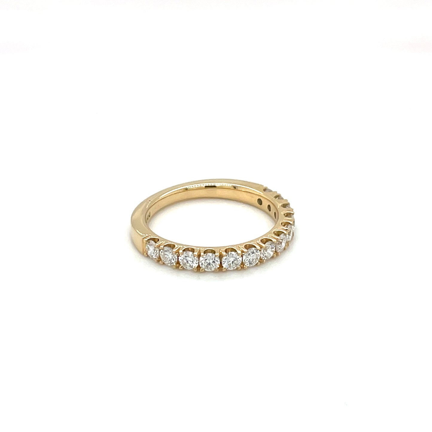 18ct Yellow Gold Castle Claw Diamond Eternity Ring