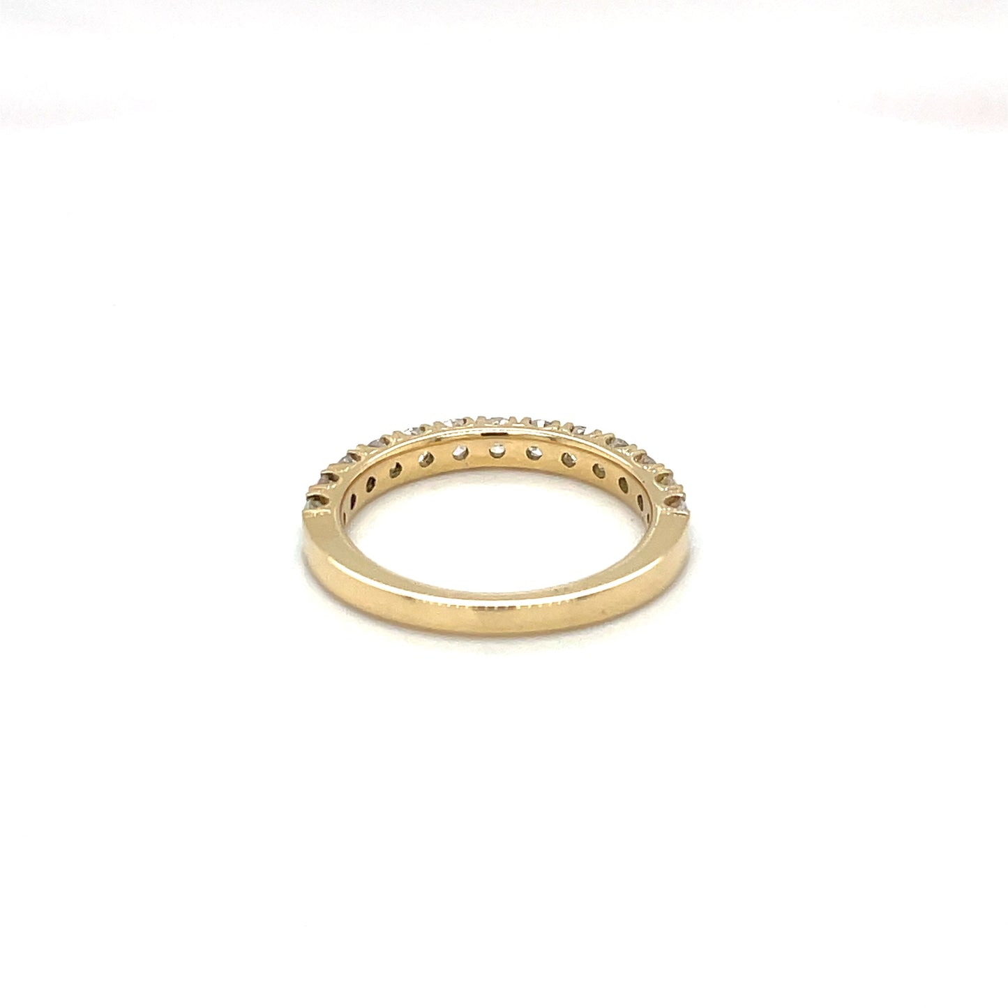 18ct Yellow Gold Castle Claw Diamond Eternity Ring