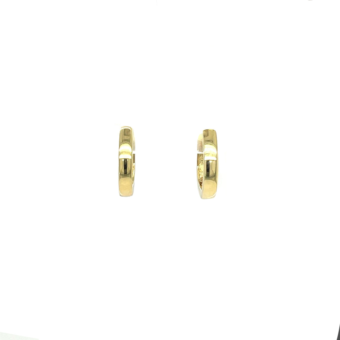 9ct Yellow Gold Huggie Hoop Earrings