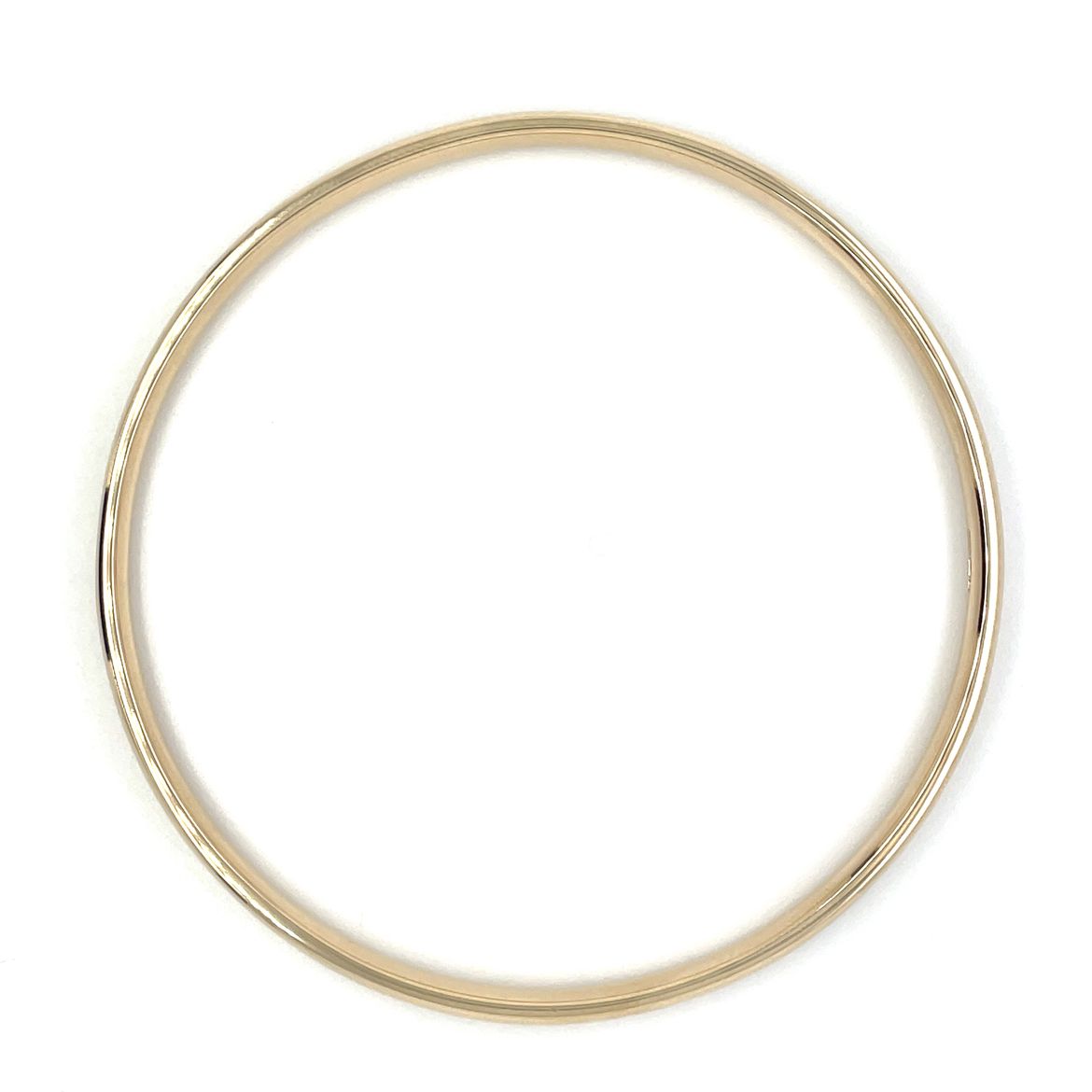 9ct Yellow Gold Solid Medium Bangle (65mm)