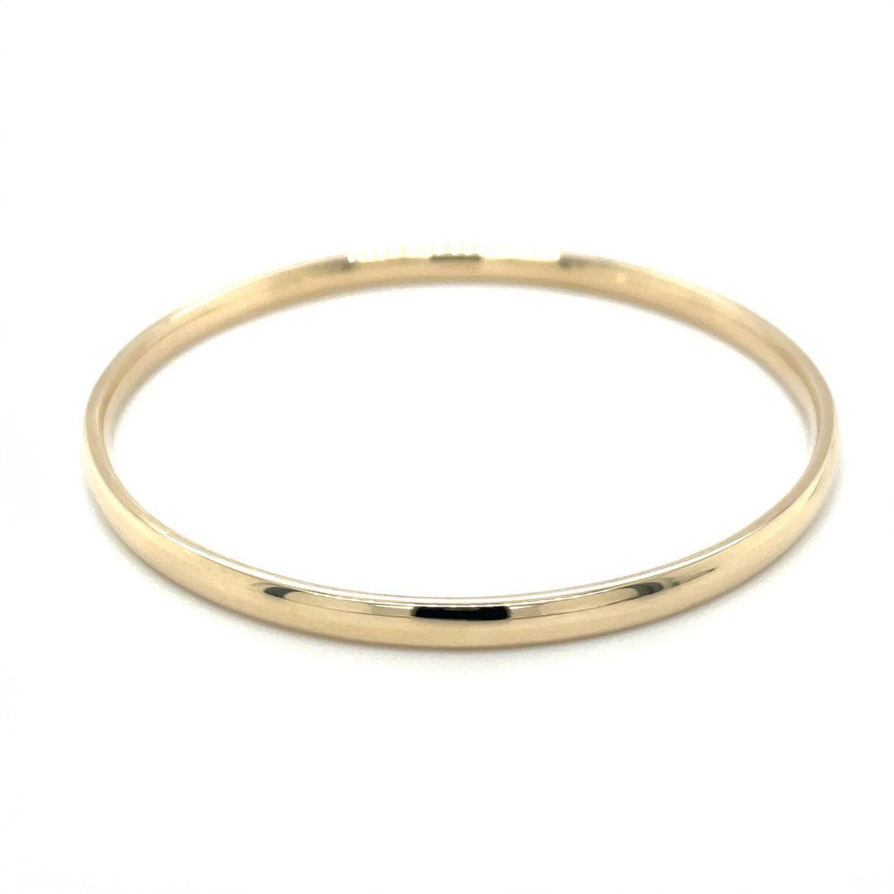 9ct Yellow Gold Solid Medium Bangle (65mm)