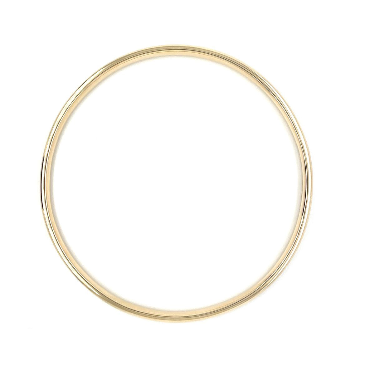9ct Yellow Gold Solid Medium Bangle (70mm)
