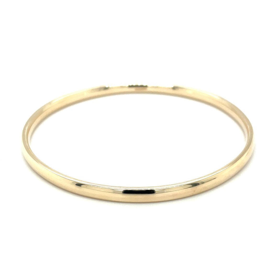 9ct Yellow Gold Solid Medium Bangle (70mm)
