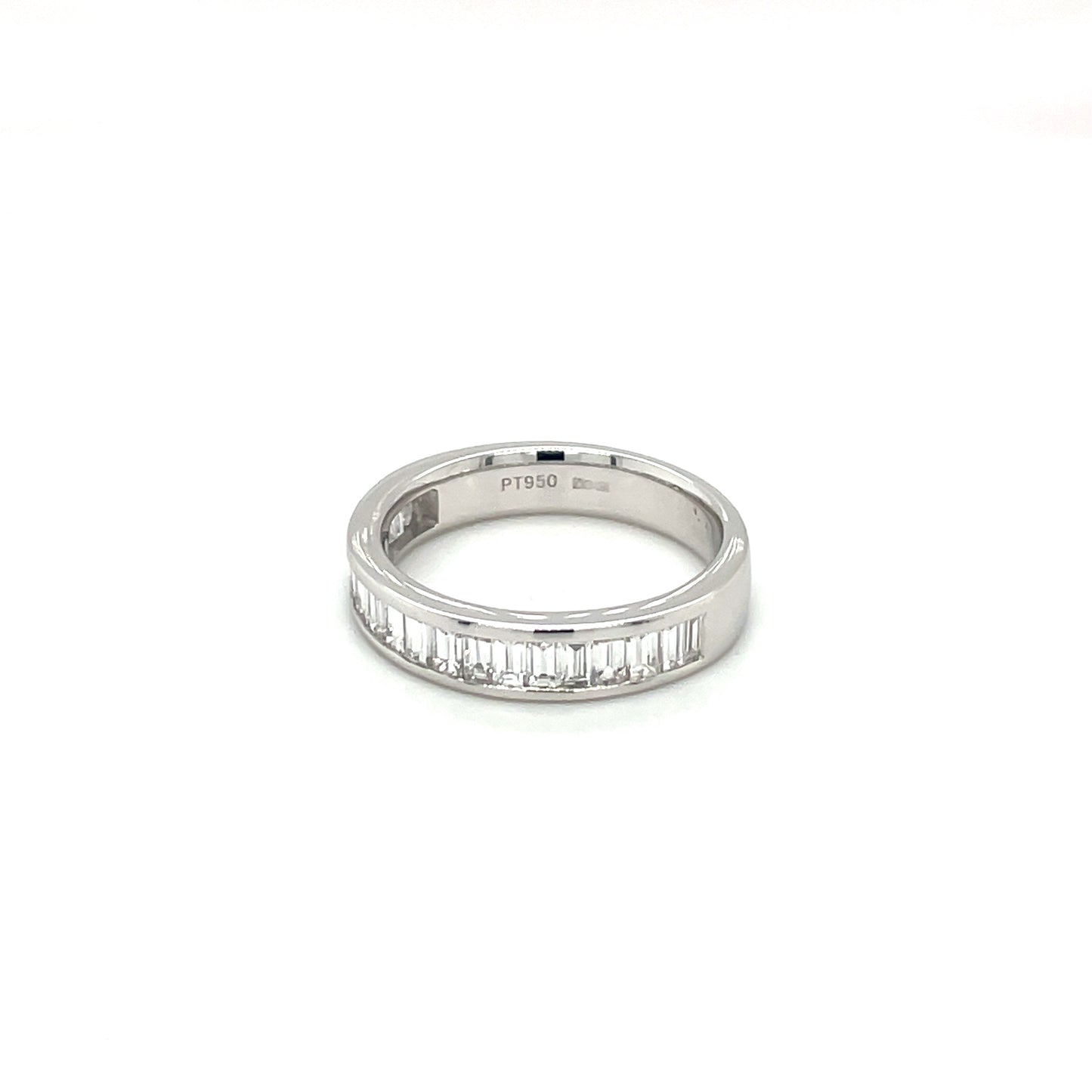 Platinum Baguette-Cut Diamond Eternity Ring