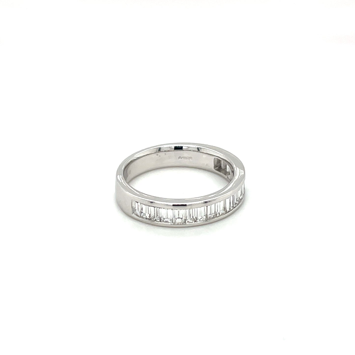 Platinum Baguette-Cut Diamond Eternity Ring