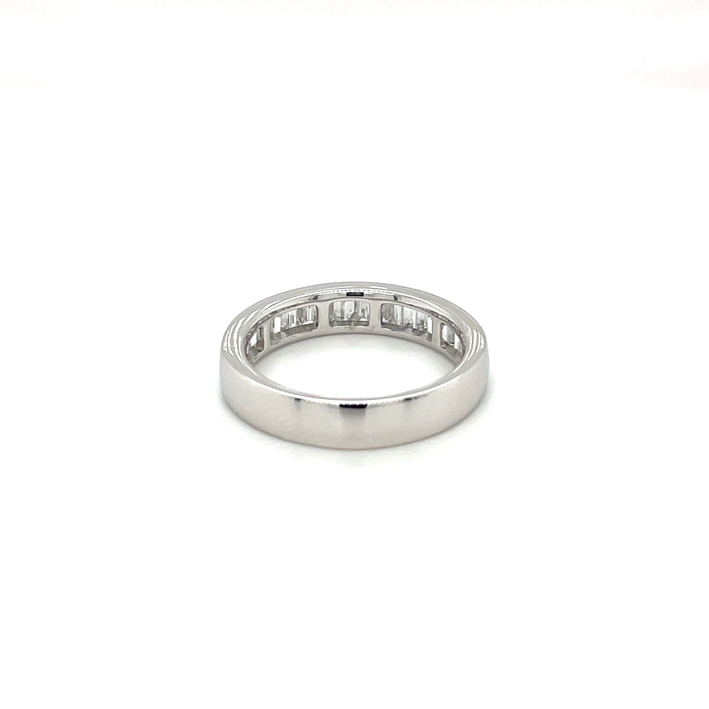 Platinum Baguette-Cut Diamond Eternity Ring